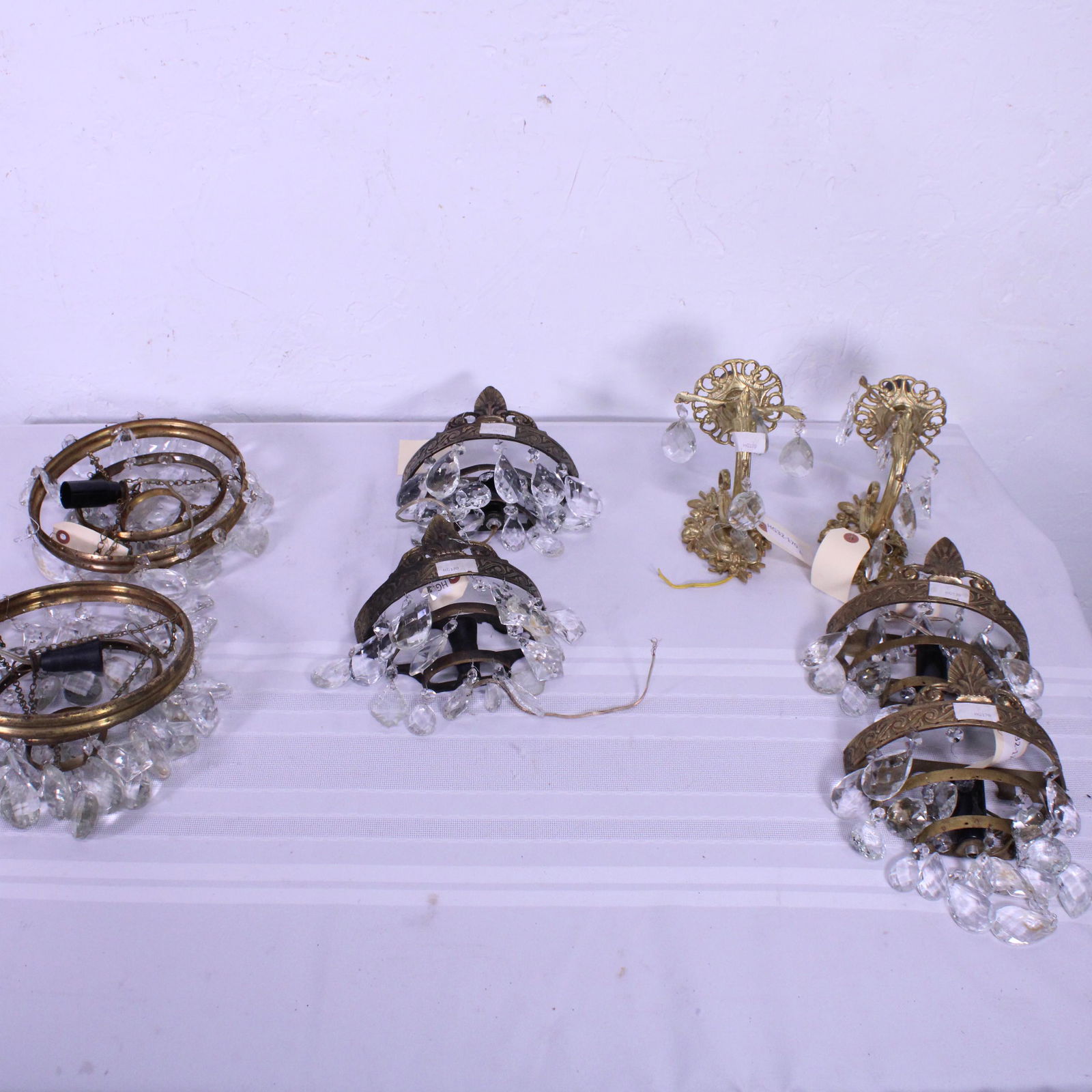 3 Pairs of European Sconces, 1 Pair Small Chandeliers (1 of 5)