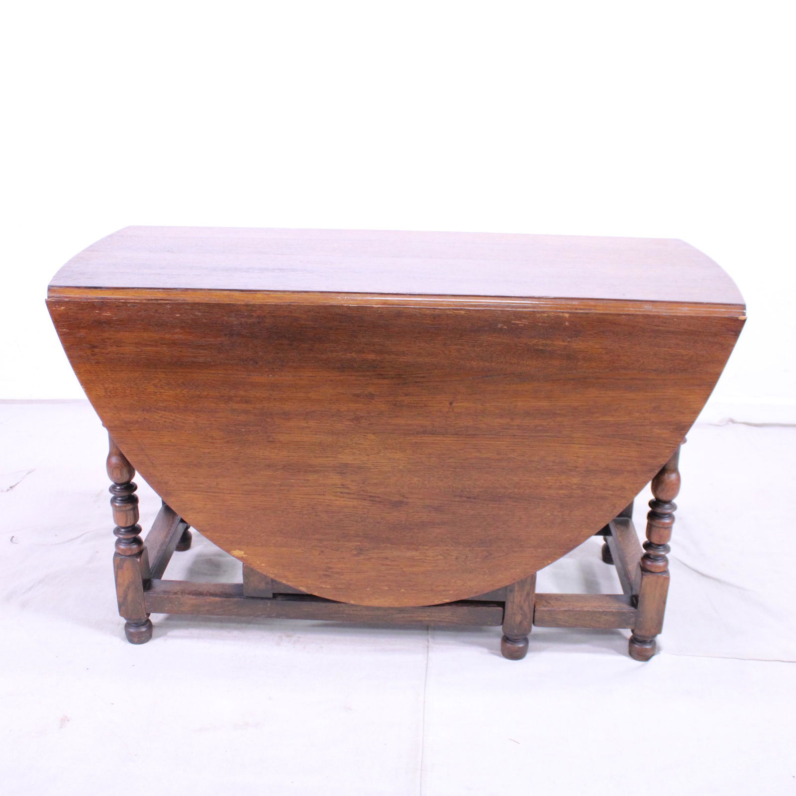 Oak Drop Leaf Table With Drawer (1 of 5)