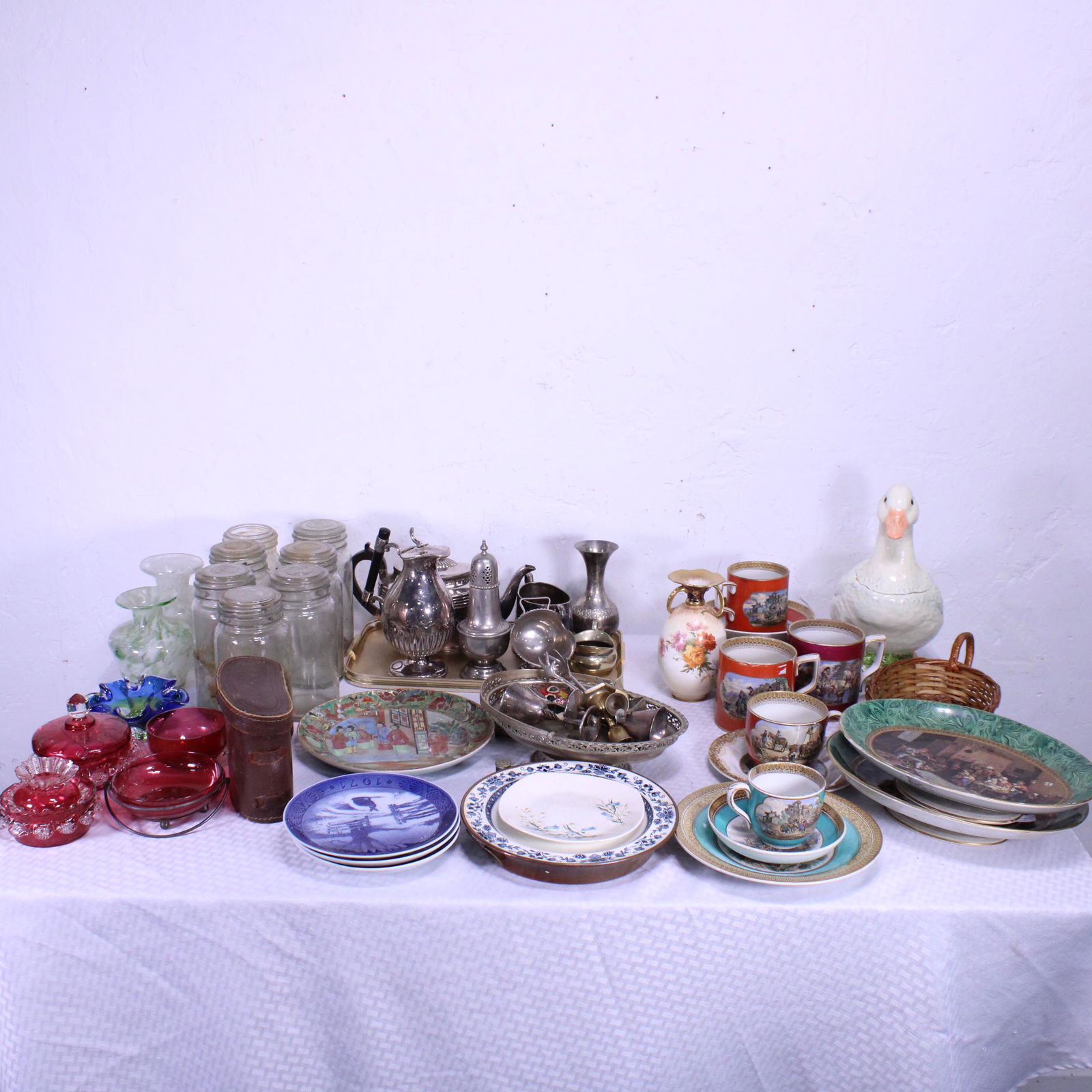 Lot of British Smalls- Silver plate, China,  Glass act. (1 of 5)
