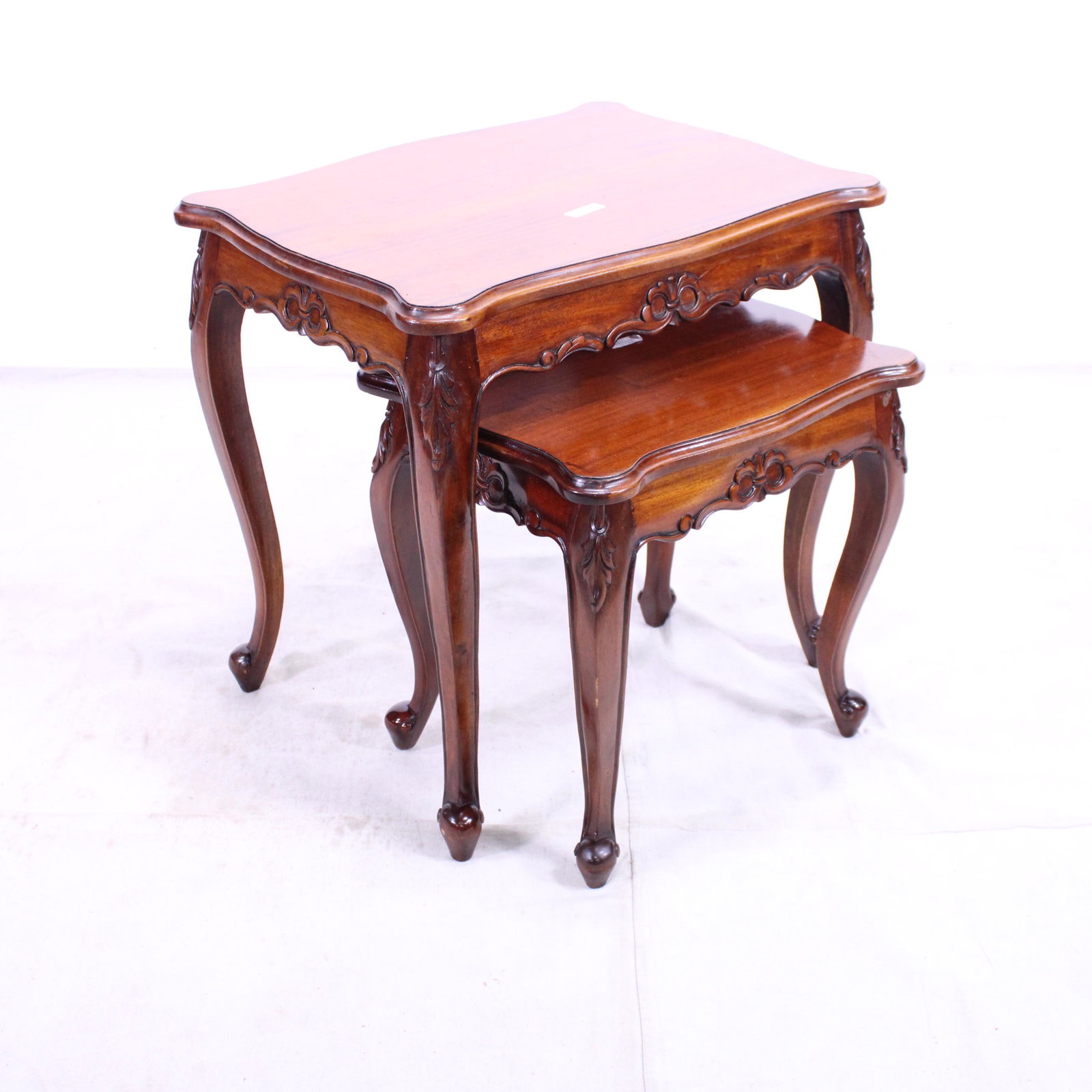 Queen Anne Nest of 2 Tables from England: Queen Anne Nest of 2 Tables from England - largest table is 24 x 24 x 18