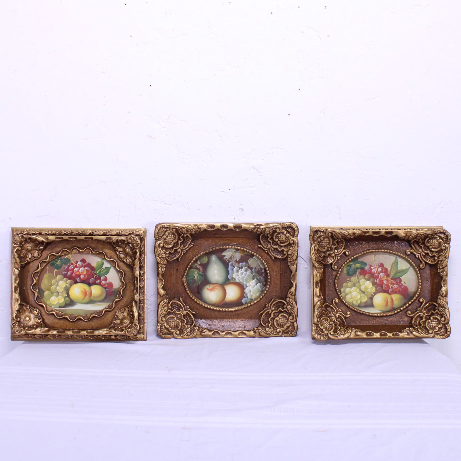 3 Small Gold Framed Still Life - Fruit (1 of 4)