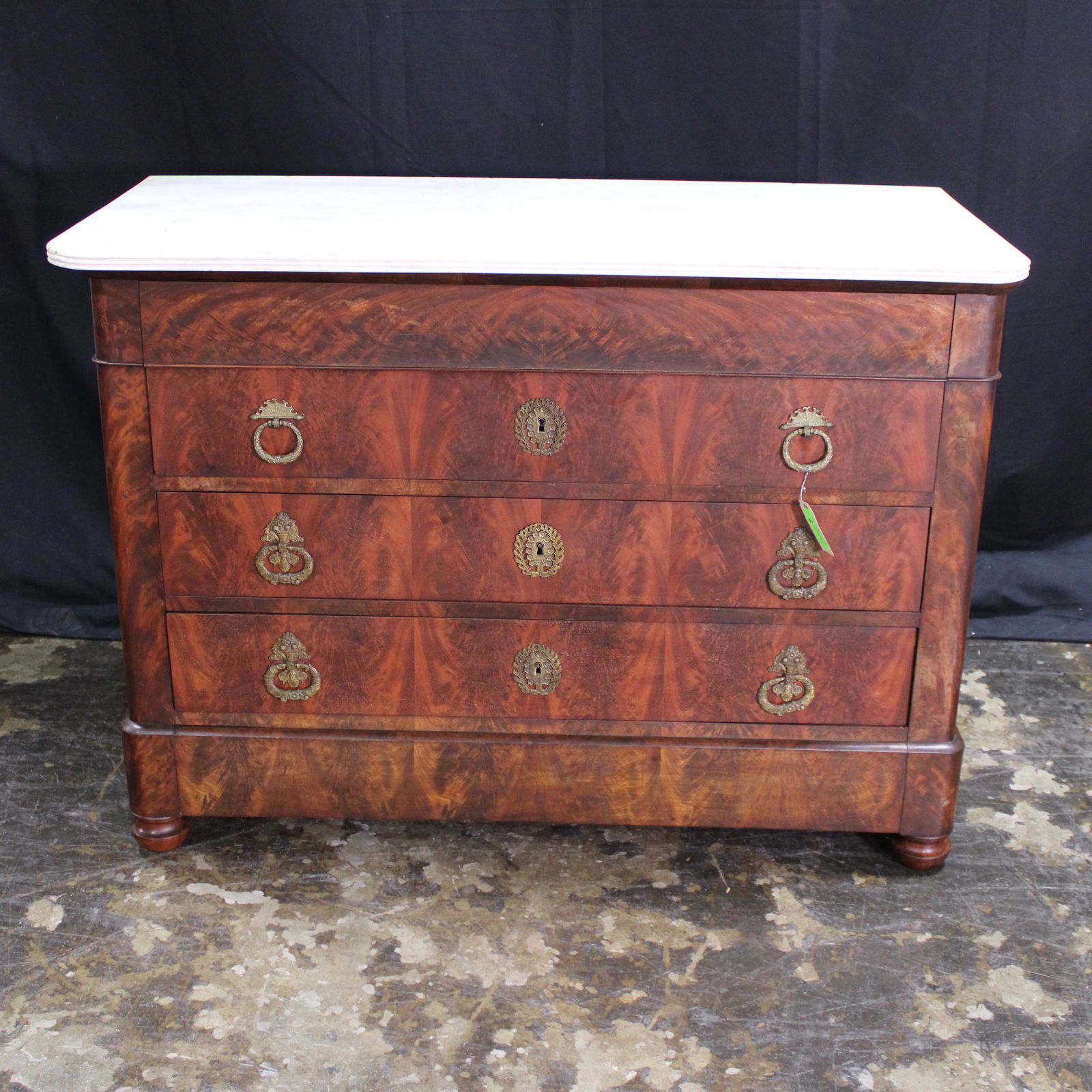 French Louis Phillippe Chest with White Marble Top (1 of 6)