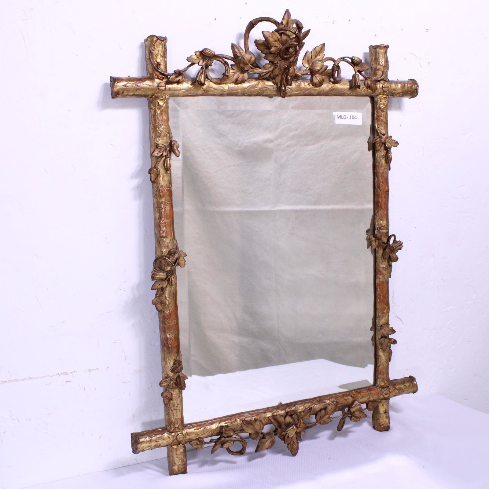 Gold Leaf French Mirror with  Leaves (1 of 8)