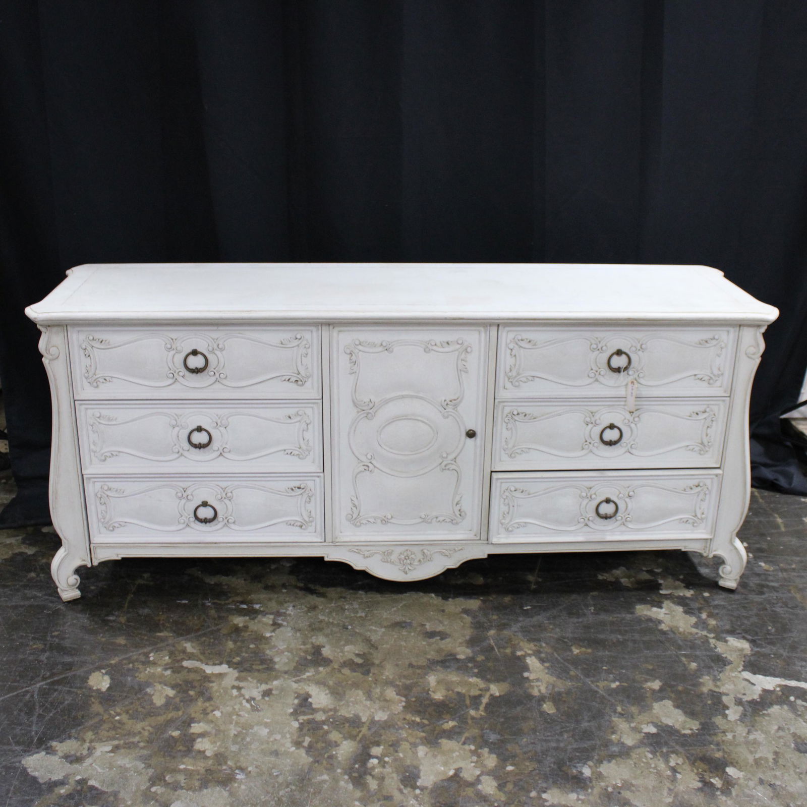Painted Swedish Gustavian Style Carved Chest (1 of 10)