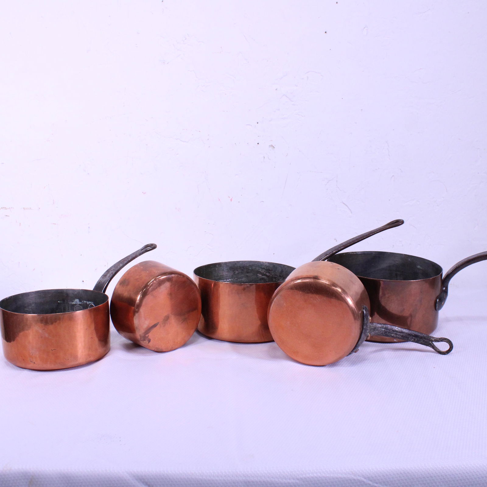 Set of 5 French Copper Sauce Pans (1 of 3)