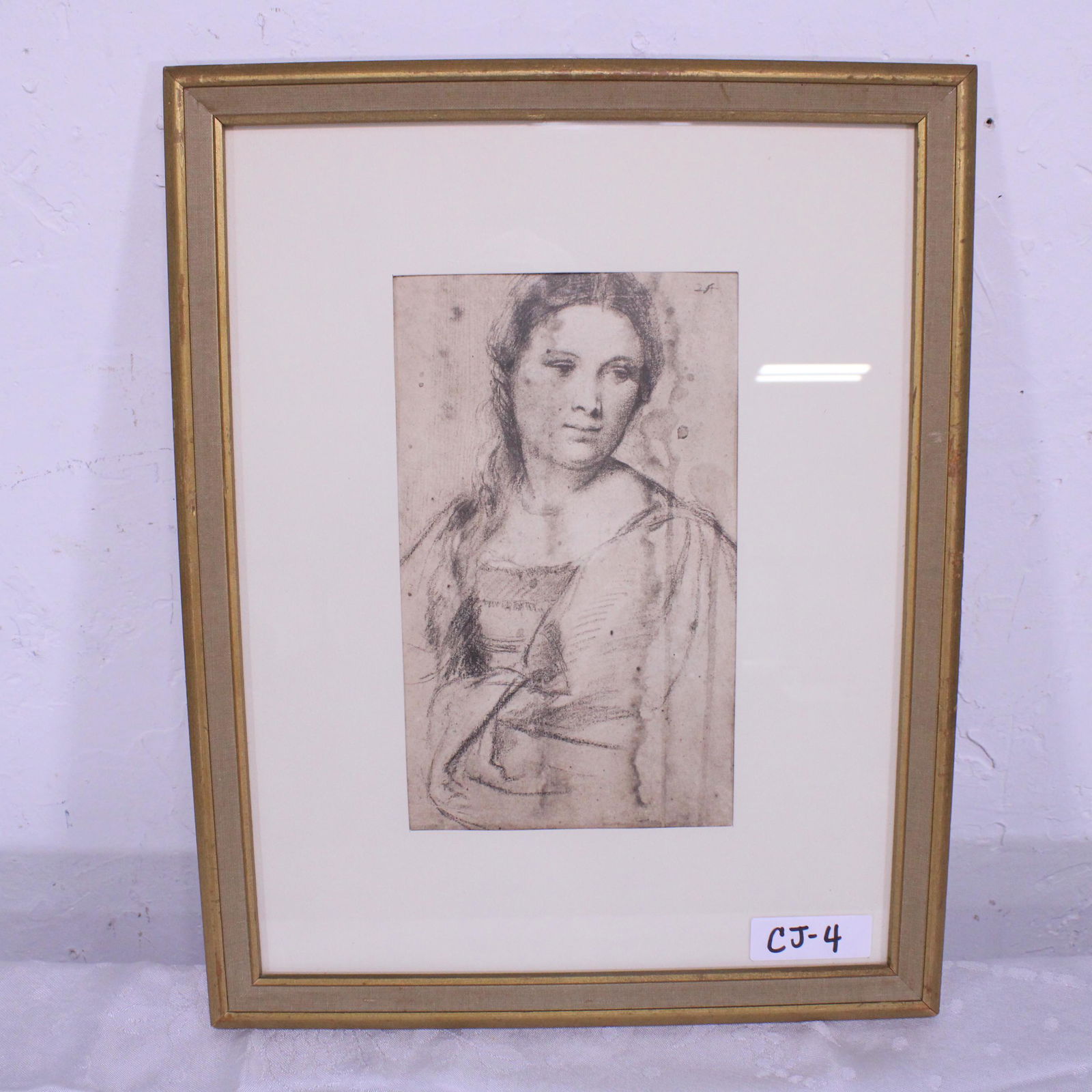 After Titian, Framed Vintage Print ; Portrait of Woman (1 of 4)