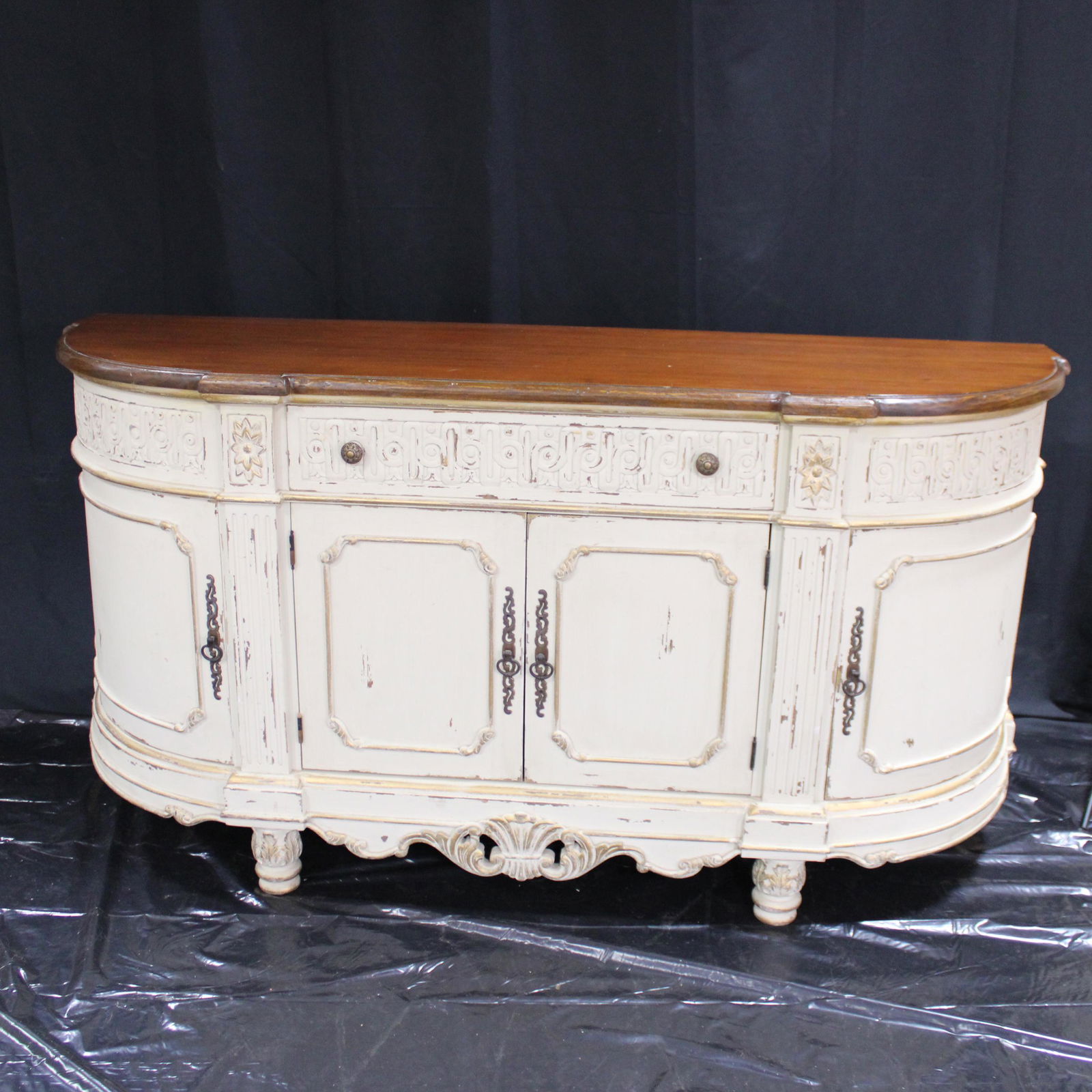Painted Curved Front Italian Style Sideboard (1 of 6)