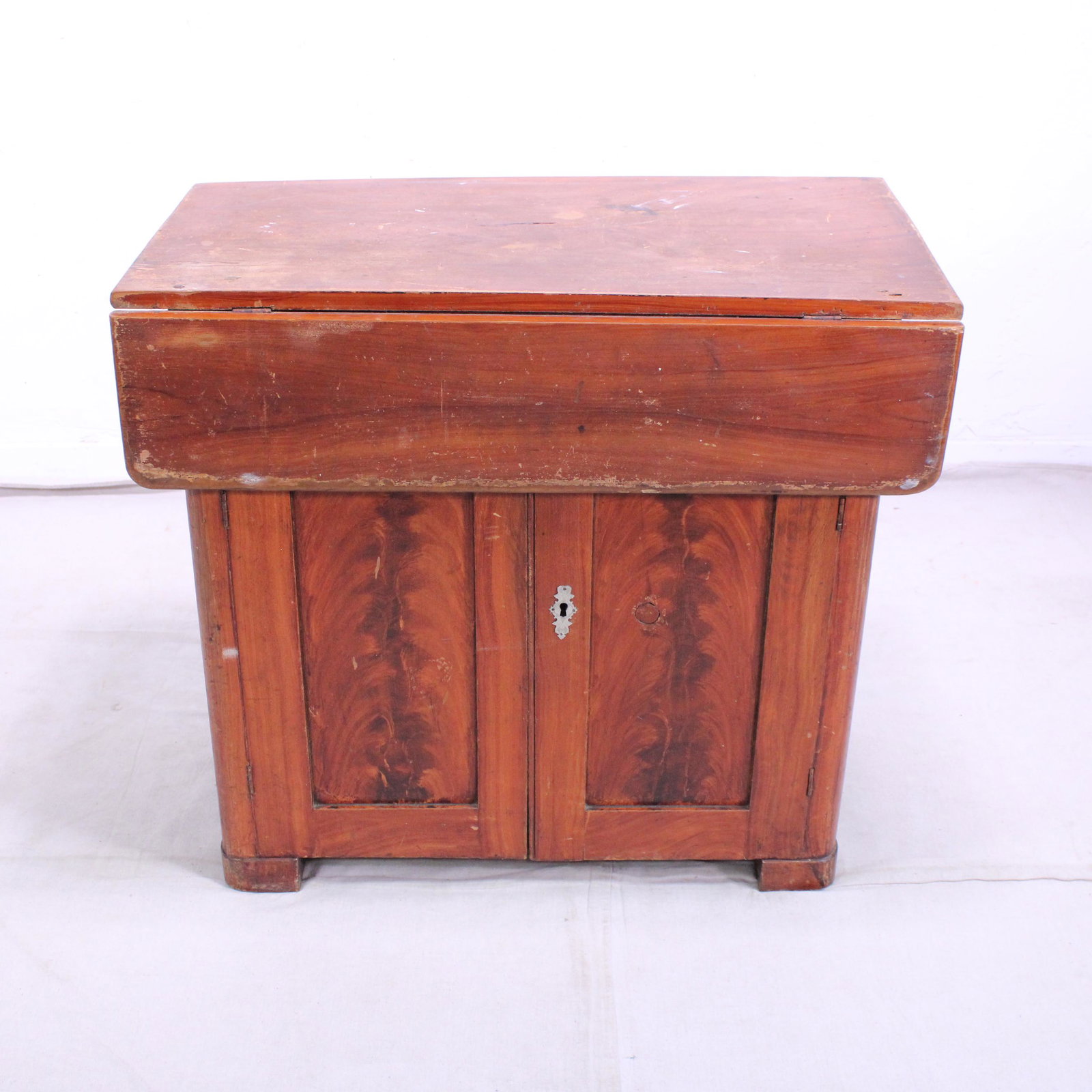 Swedish Drop Side Kitchen Table / Cabinet: Drop Side Kitchen Table / Cabinet from Sweden - 32 in tall x 35 x 17 (surface is 35 with leaves open)