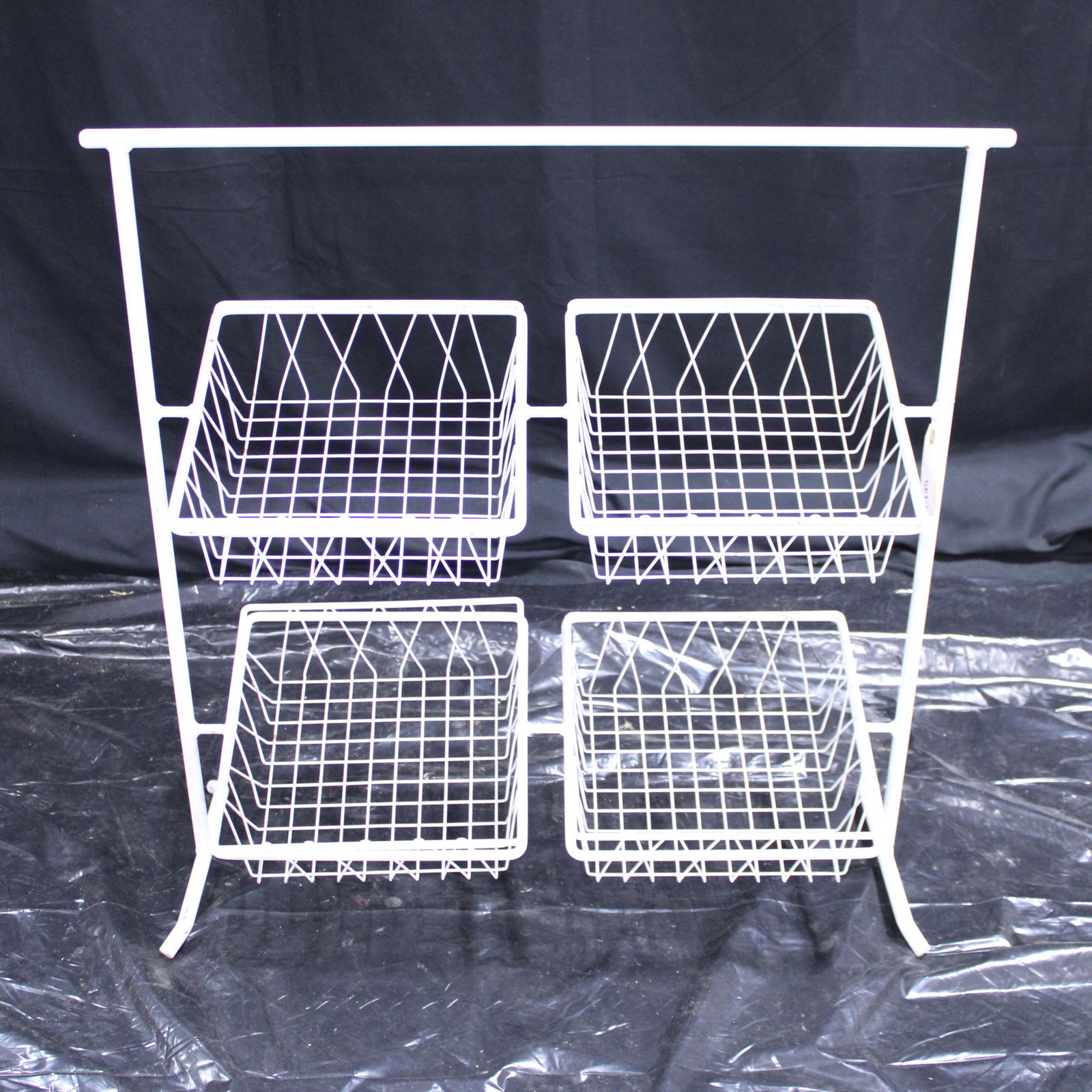 White Metal Four Basket Shop Display (1 of 4)