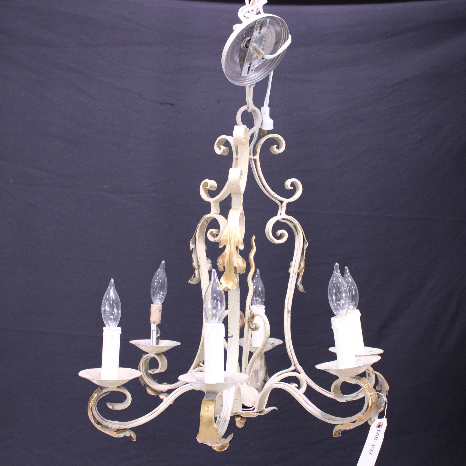Painted Metal Chandelier (1 of 5)