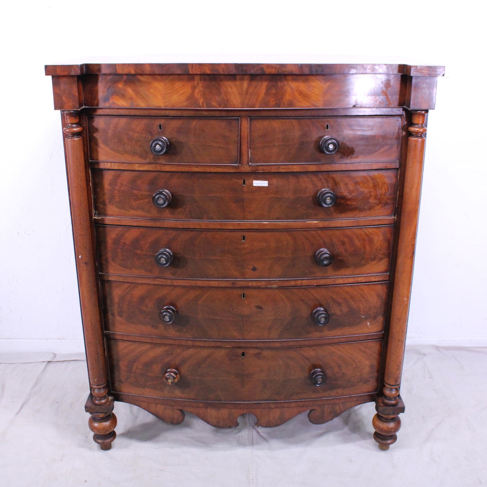 British Mahogany Victorian Chest with Columns (1 of 11)