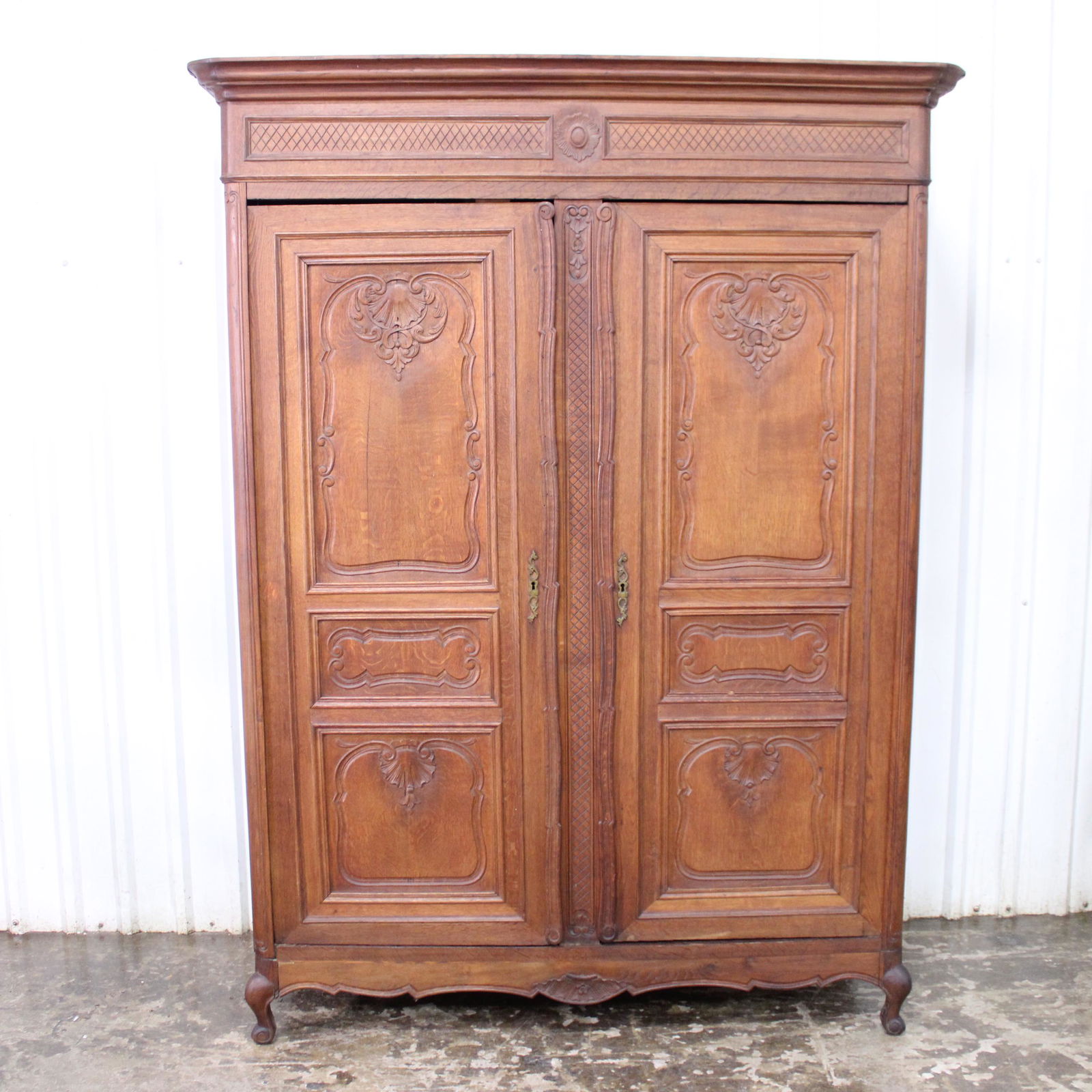 Carved French Double Door Armoire (1 of 10)