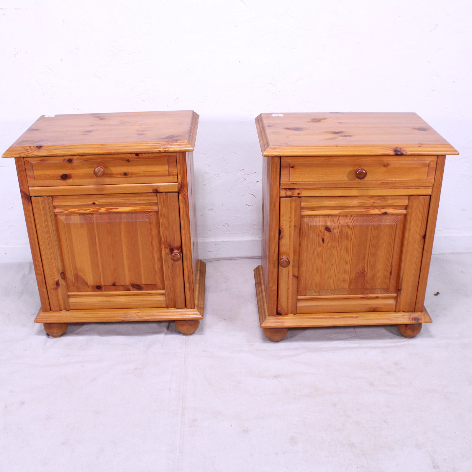 Pair of Ranch Style Nightstands: Pair of Ranch Style Nightstands. 26 in tall x 22 x 14