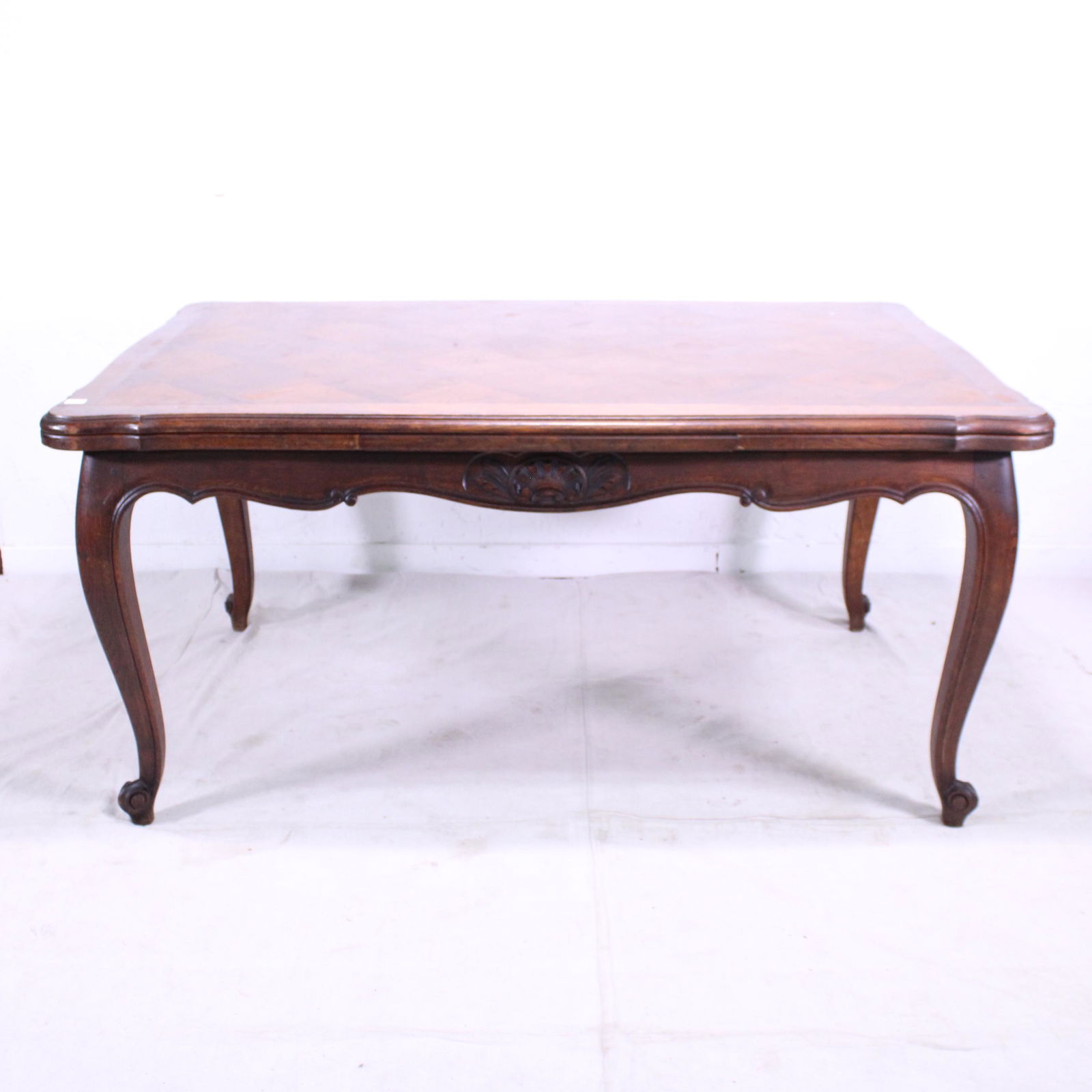 Oak Country French Parquet Top Draw Leaf Table (1 of 8)