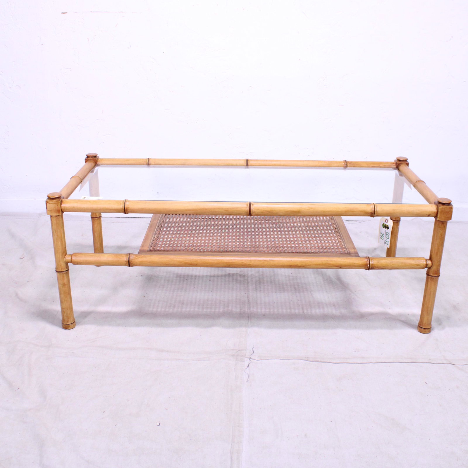 Mid Century Modern Faux Bamboo Coffee Table (1 of 5)