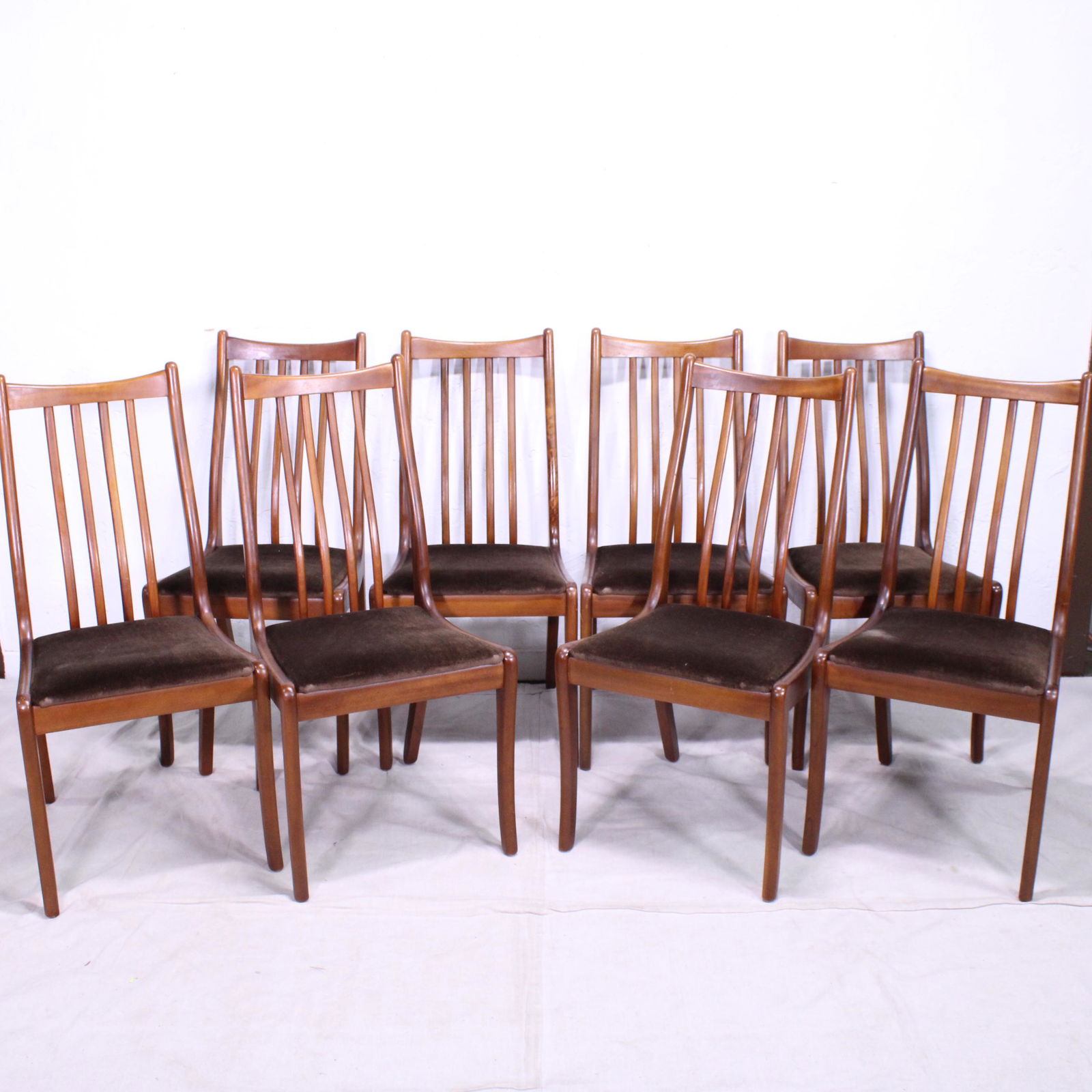 Set of 8 High back Mid Century Dining Chairs (1 of 6)