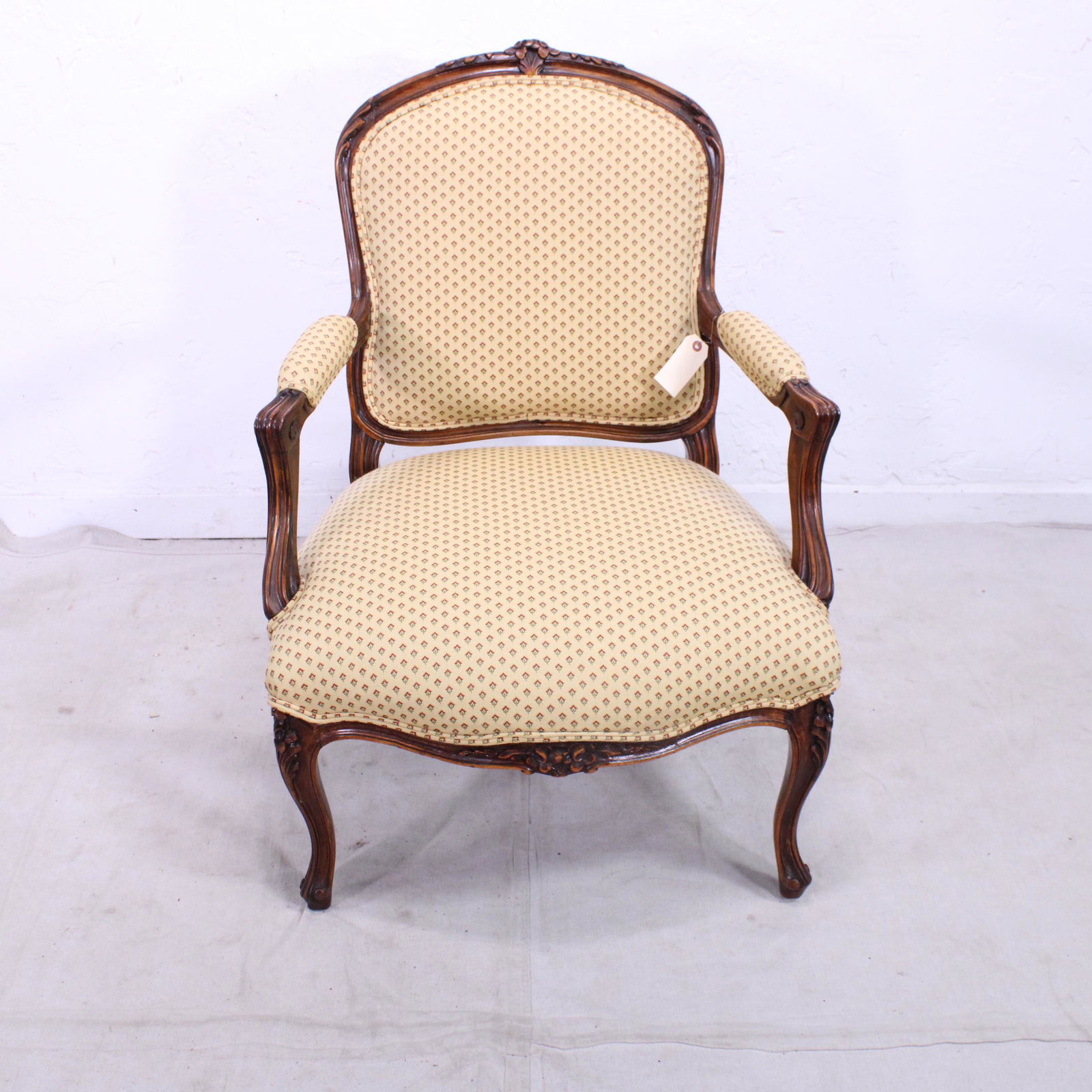 French Armchair With Yellow Upholstery (1 of 6)