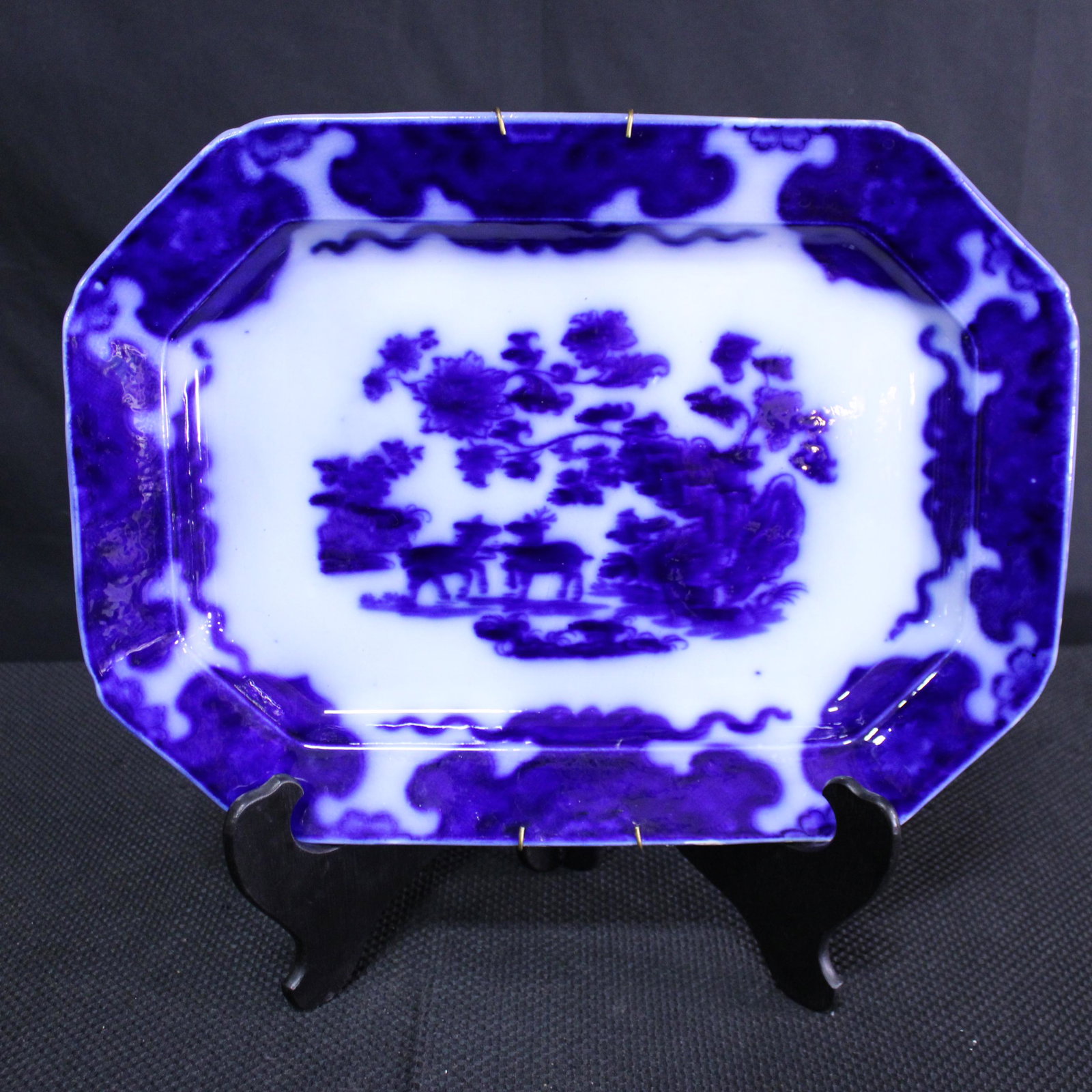 Flow Blue Platter: Flow Blue Platter - 18 in tall x 13 x 2