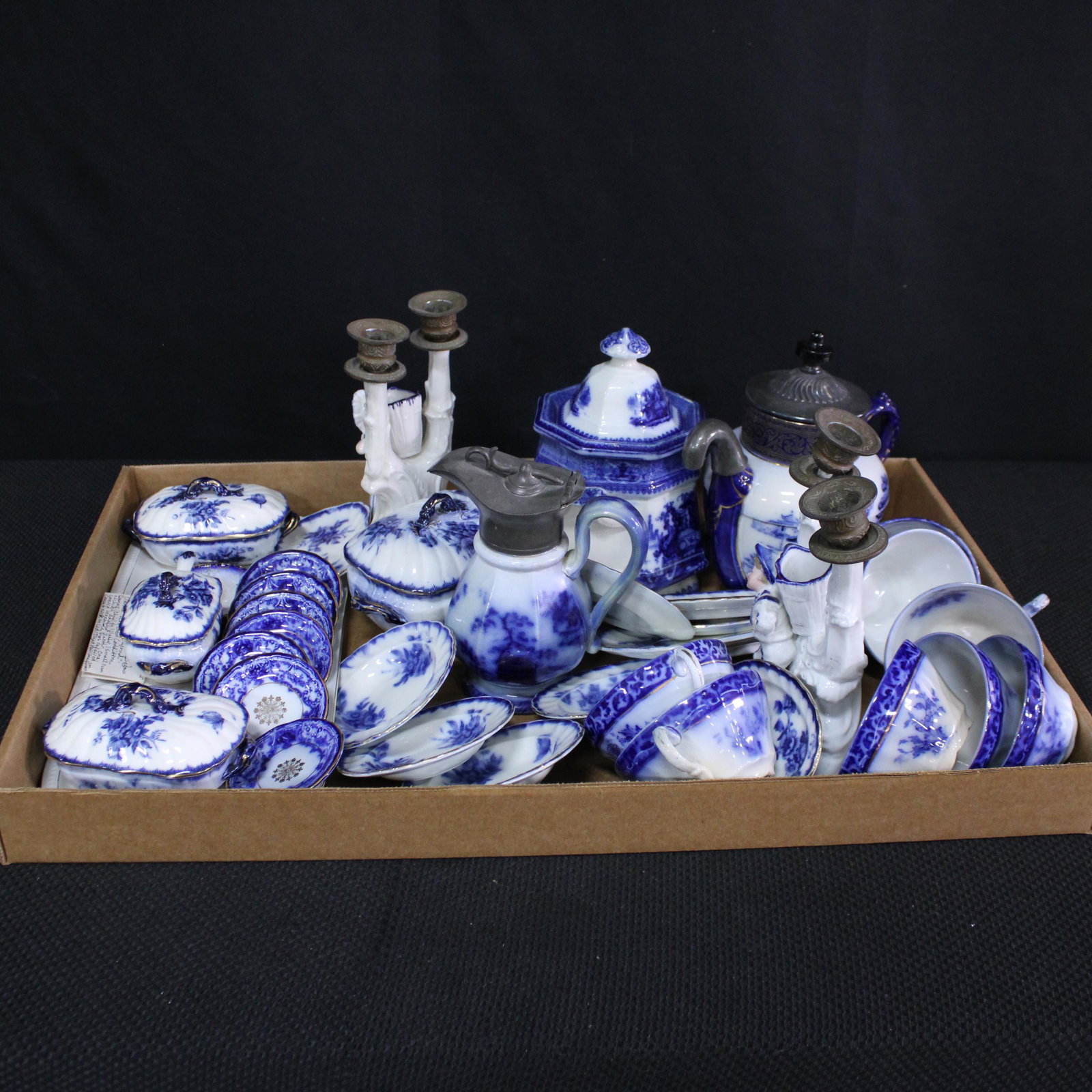 Collection of Blue & White China - Approx. 37 pieces: Collection of Blue & White China - ( Doulton, Pembroke, Bisto, John Maddok & sons, Royal Vitreous) Approximately 37 Pieces