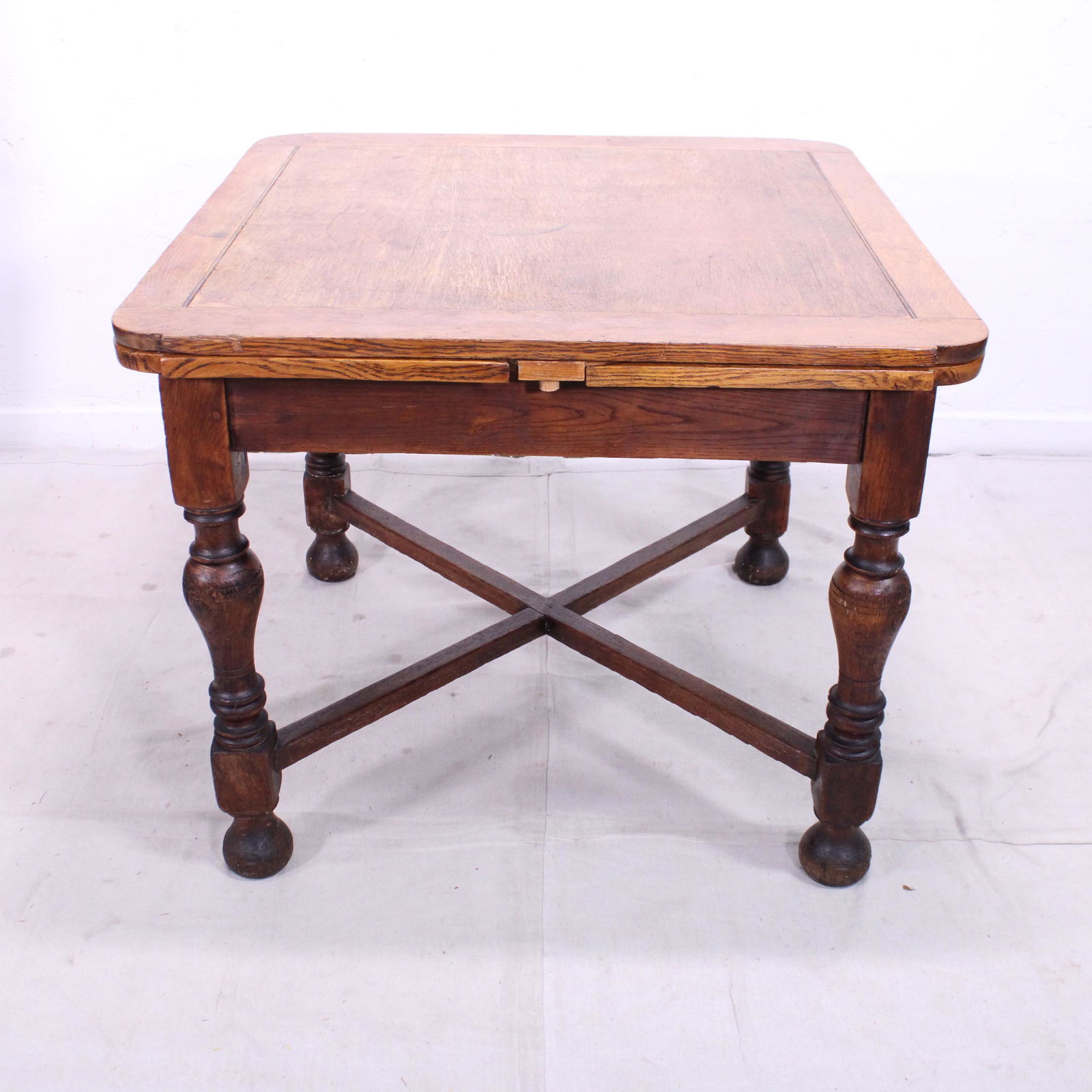 British Oak Draw Leaf Table: British Oak Draw Leaf Table - 30 in tall x 54 x 36 + two 17 in leaves