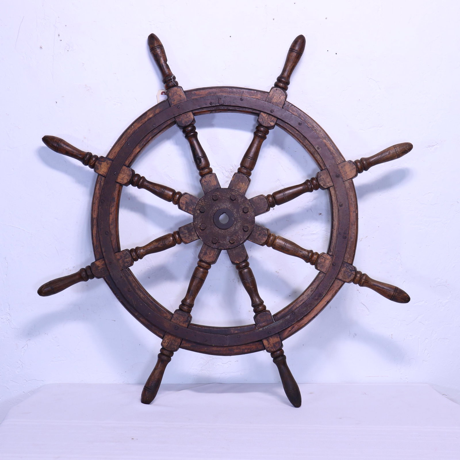 Vintage Ships Wheel: Vintage Ships Wheel - 42 in round x 3