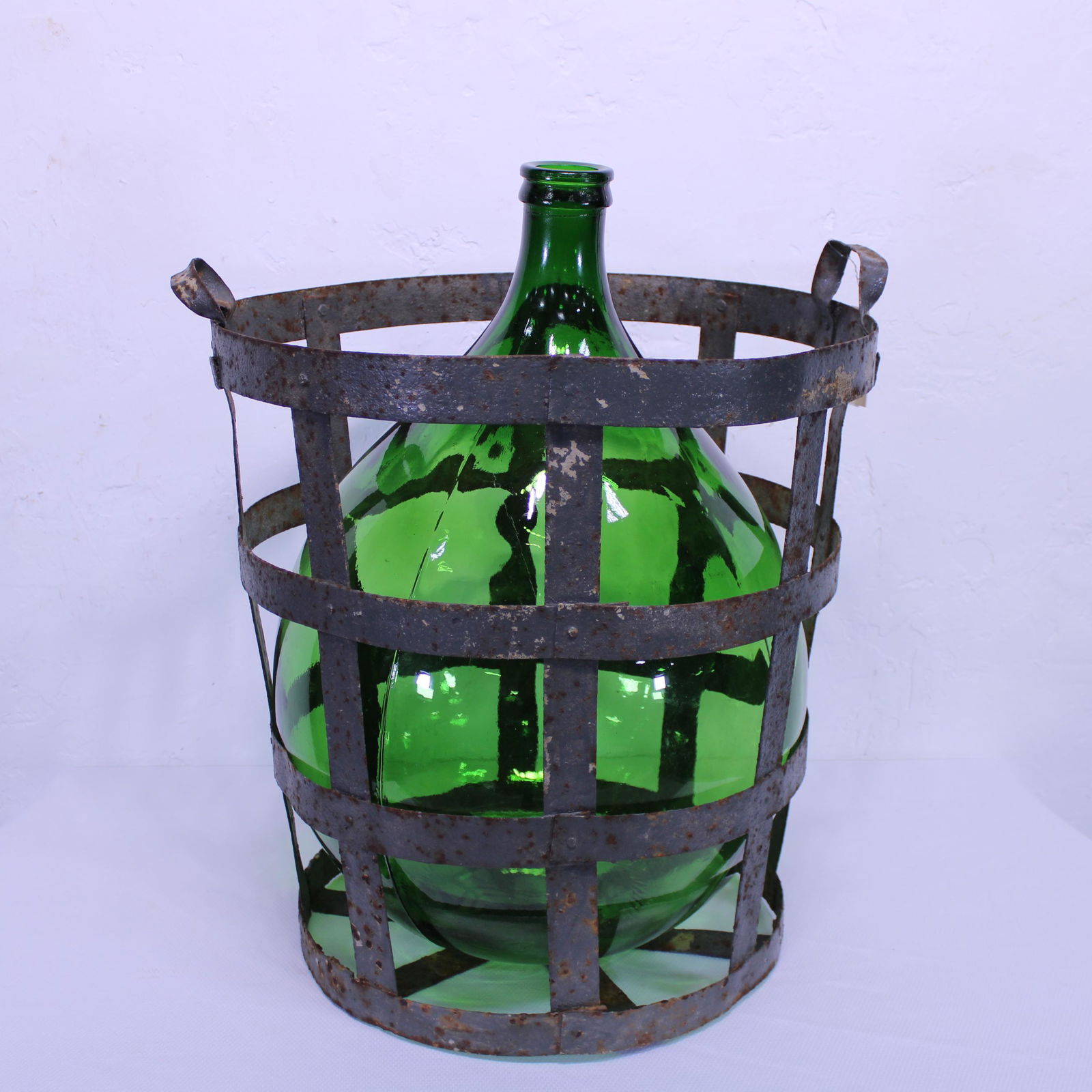 Demijohn / Carboy /  Bottle in Metal Basket #1 (1 of 3)