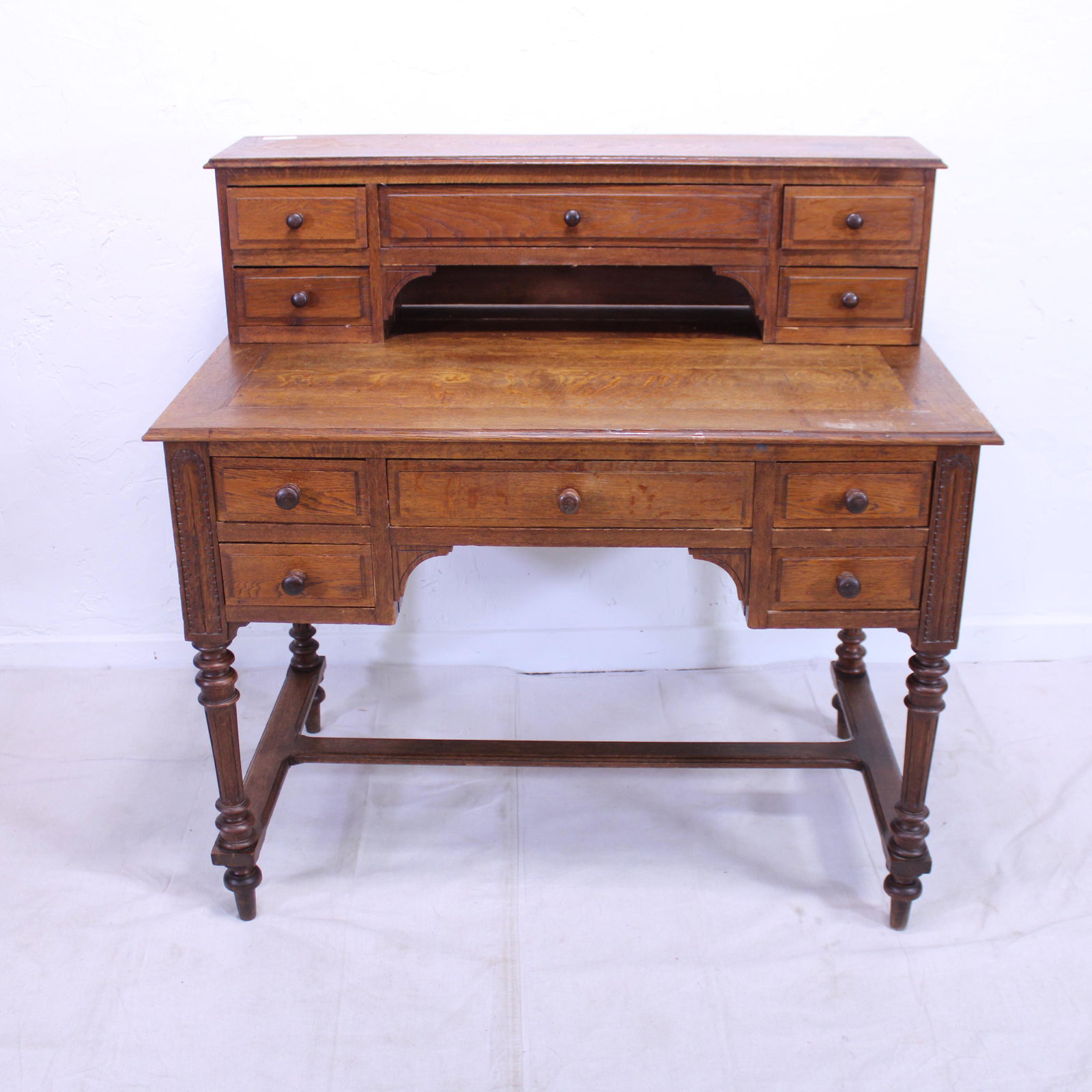 Oak French Desk: Oak French Desk - 42 in tall x 42 x 24