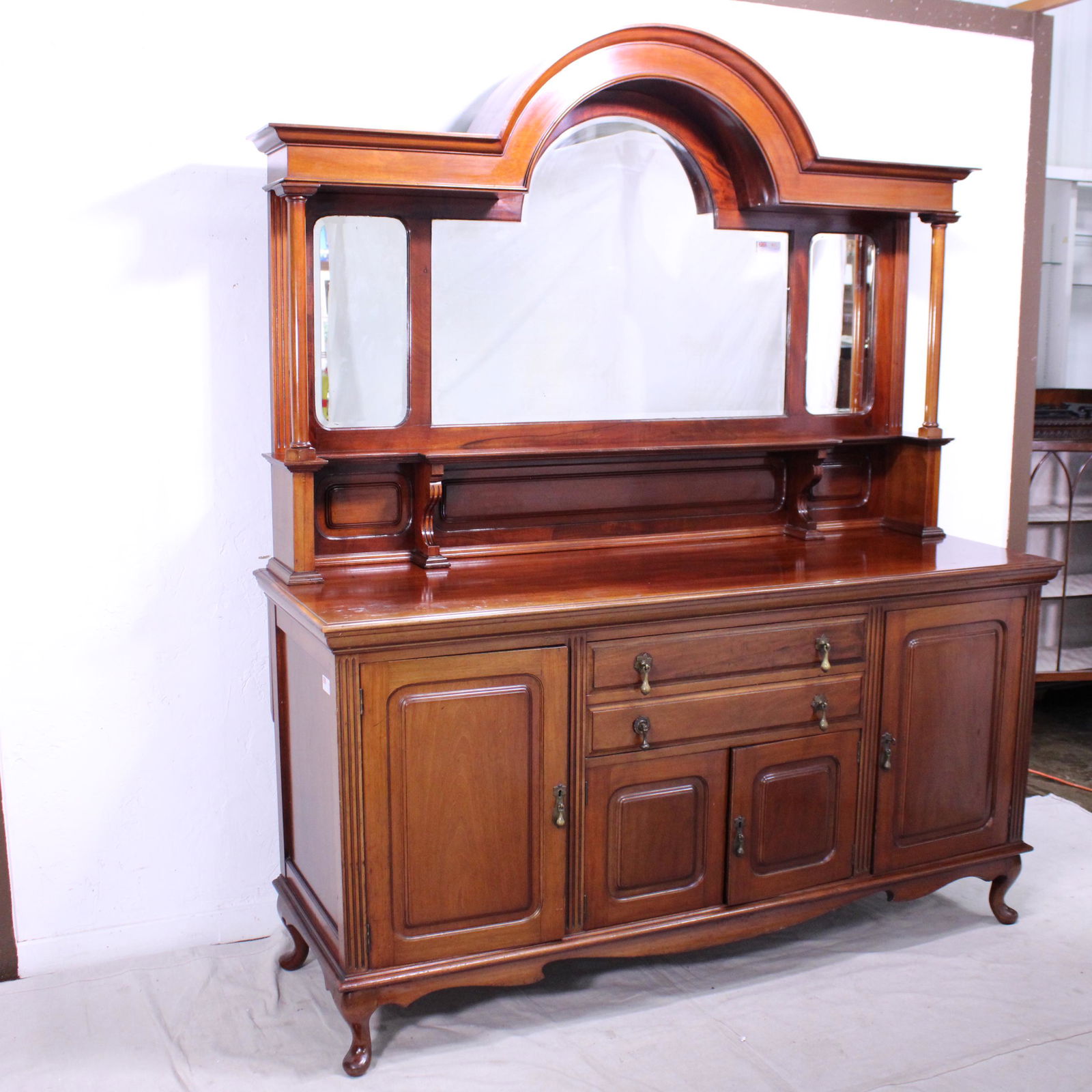 Dome Top Mirror Back Mahogany Sideboard (1 of 7)