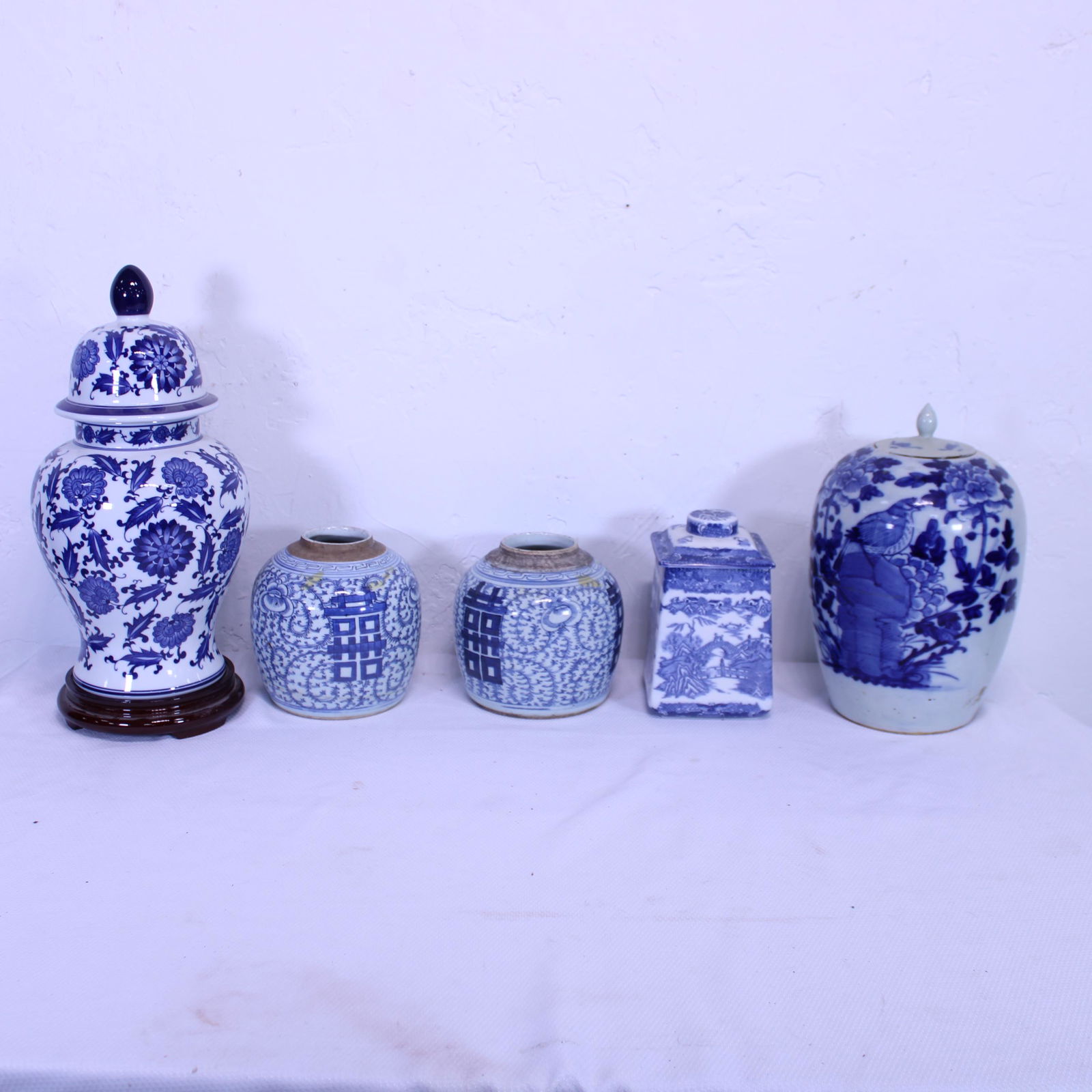 5pcs Blue / White - Urns, Ginger Jars, Etc. (1 of 5)