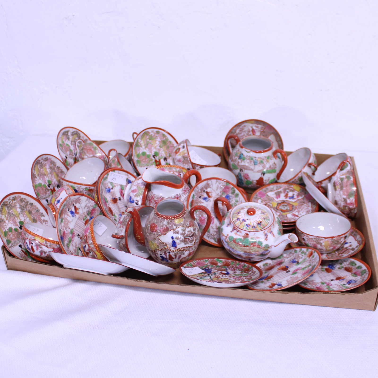 Orange & White Asian Tea Set - 44 Pieces (1 of 5)