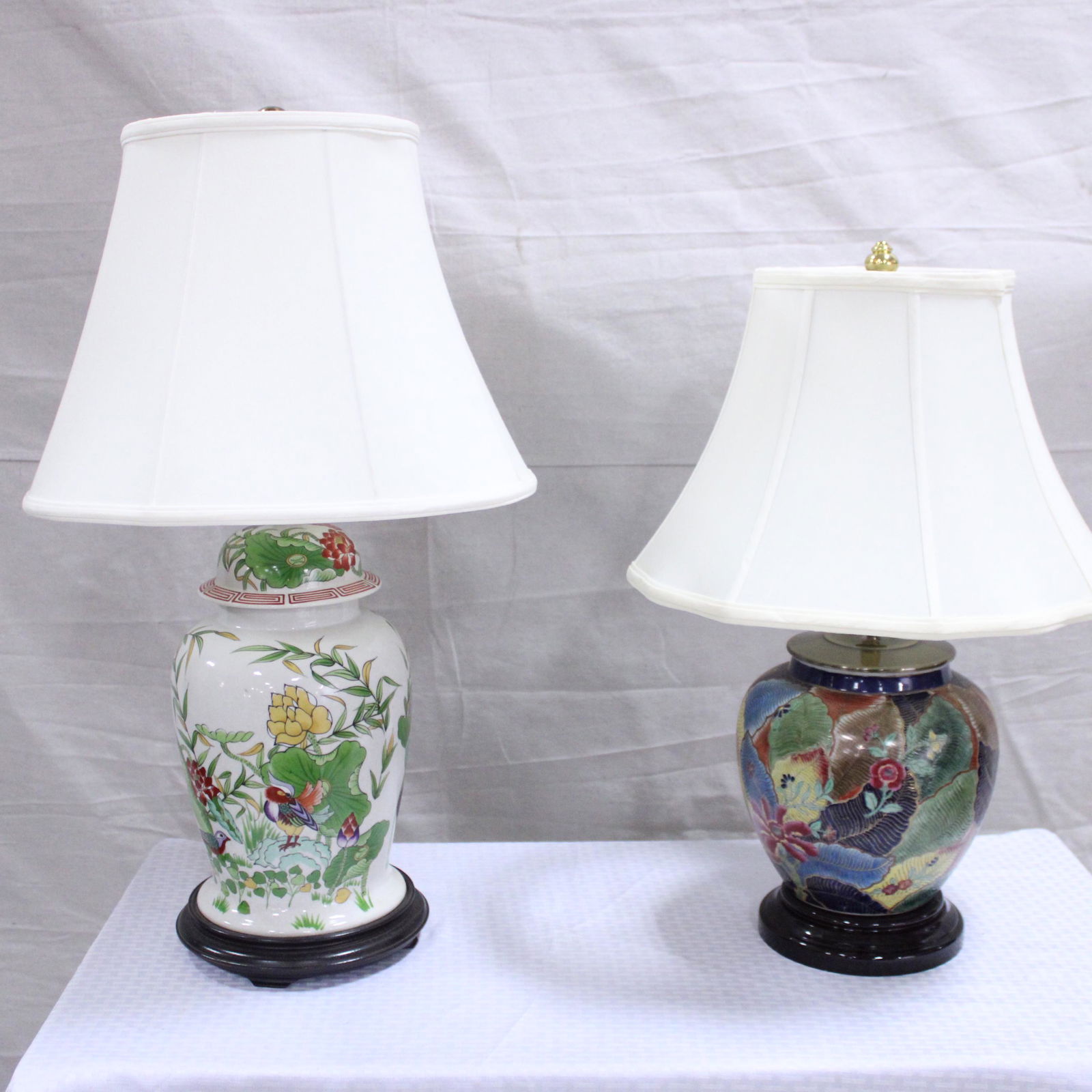Two Colorful Ceramic Table Lamps (1 of 3)