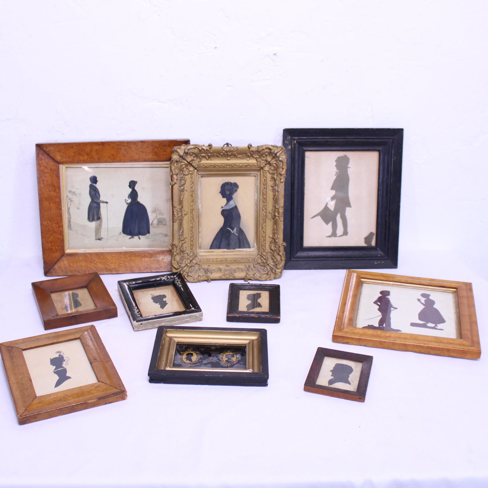 Collection of Ten 19th Century Framed Silhouettes (1 of 6)