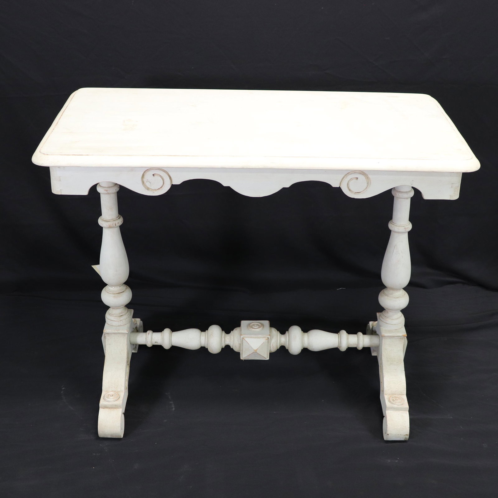 Painted Swedish Hall / Console Table: Painted Swedish Tall Painted Swedish Hall / Console Table has been restored and repainted with milk paints "Dove Grey" 30 in tall x 37 x 21
