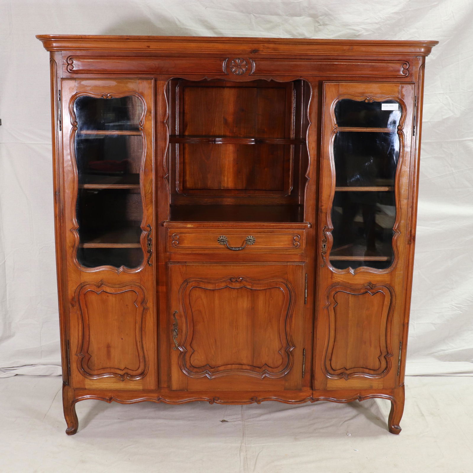 Louis XV Style French Vitrine in Cherry (1 of 6)