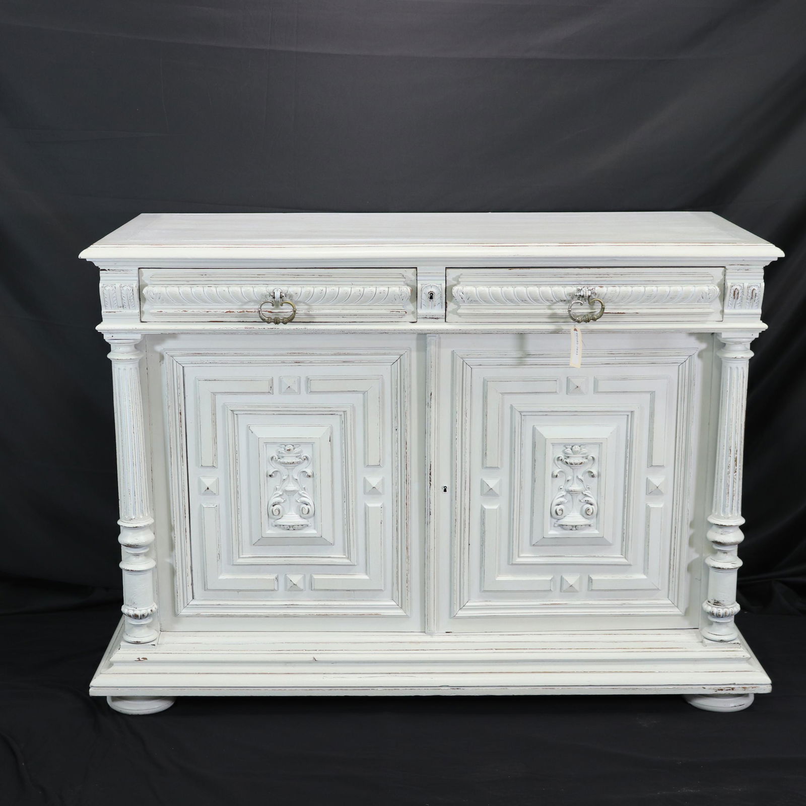 French Henri II Style Carved & Painted Server (1 of 9)