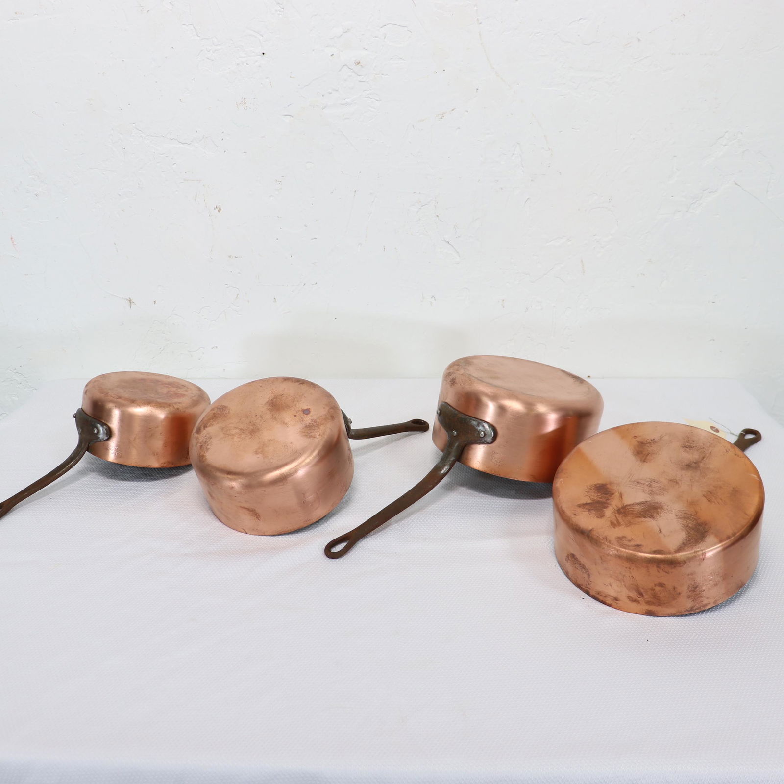 Set of 4 French Copper Saucepans #1 (1 of 8)