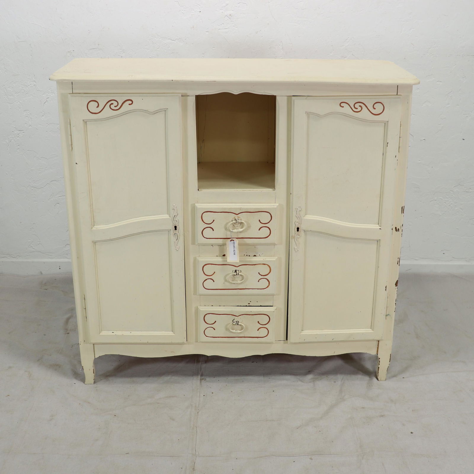 Painted French Louis XV Style Cabinet (1 of 4)