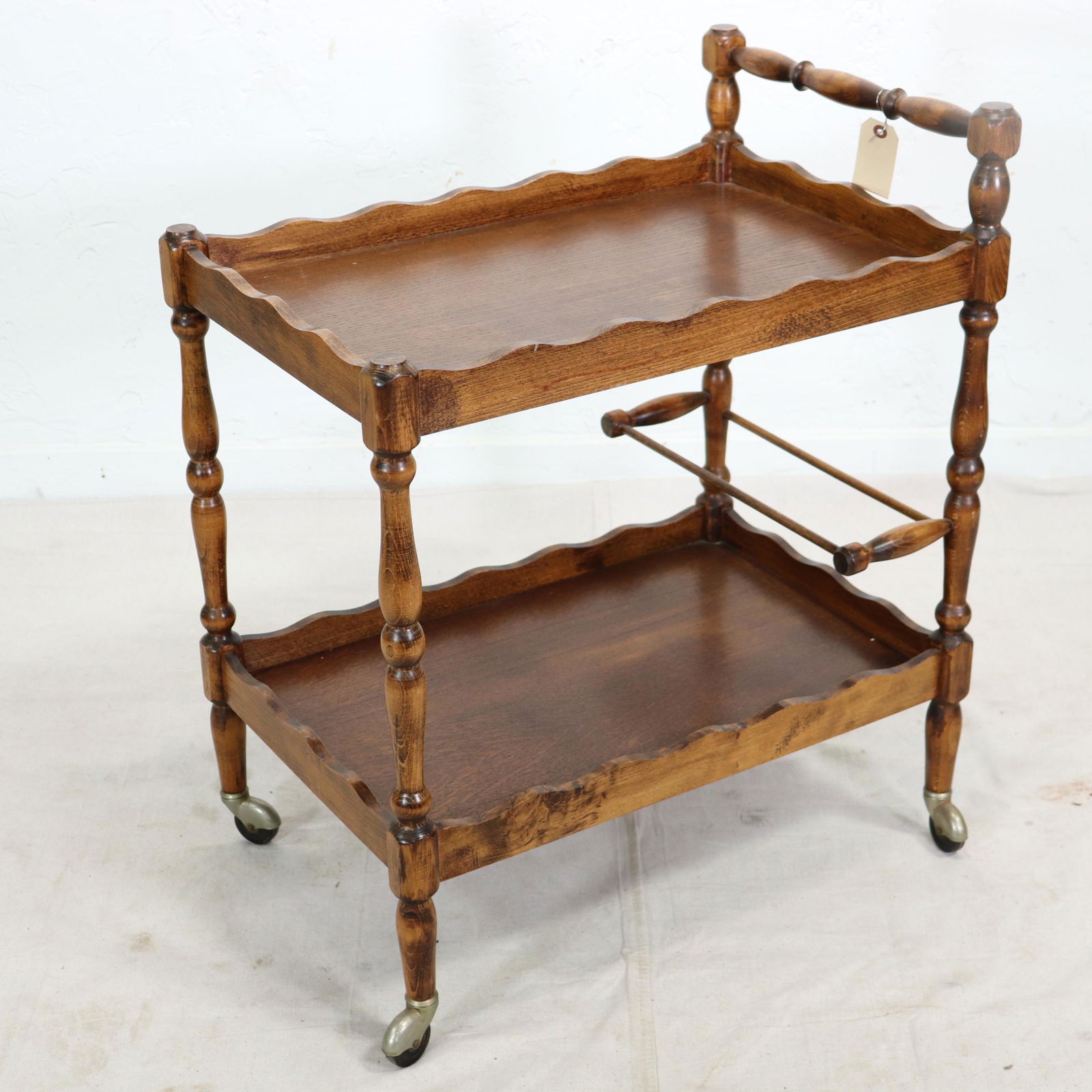 French Oak Tea Trolley (1 of 4)