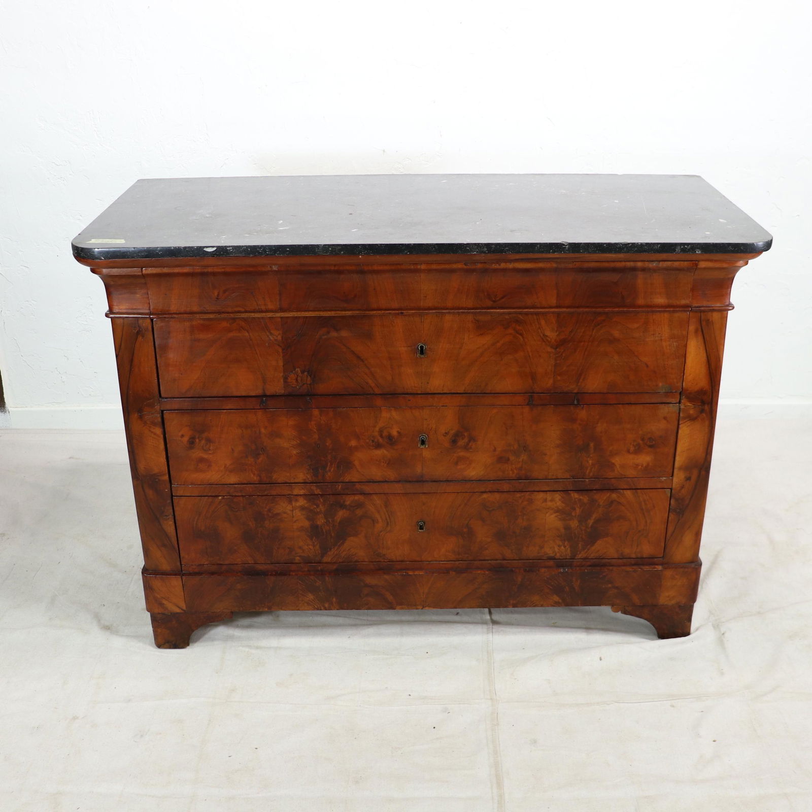 French Louis Phillipe Style Marble Top Chest (1 of 10)