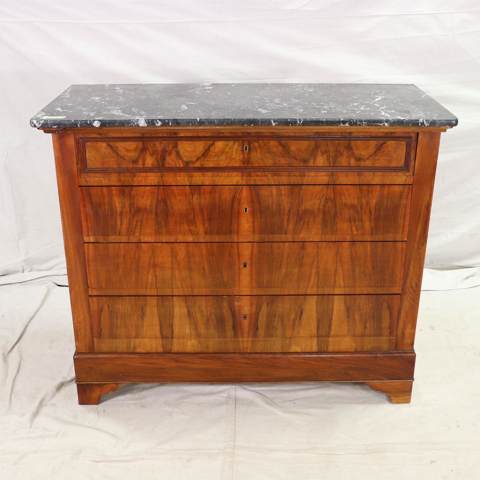 French Marble Top Louis Phillipe Style Commode (1 of 5)