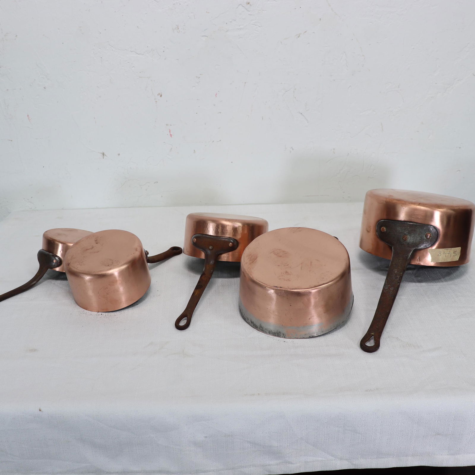 Set of 5 French Copper Saucepans (1 of 6)
