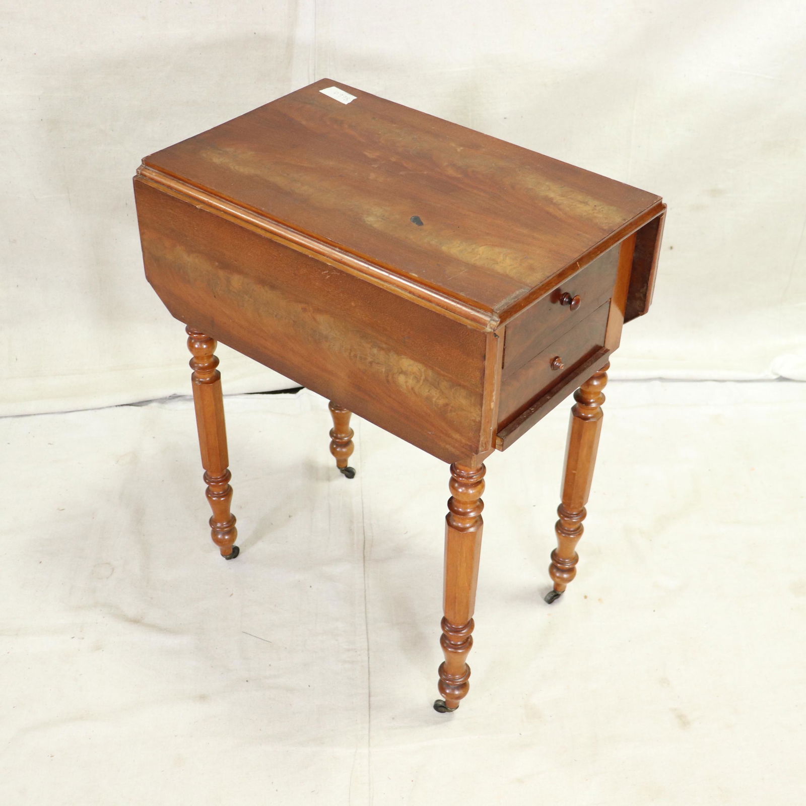 Louis Philippe Style Drop Leaf Sewing Table (1 of 6)