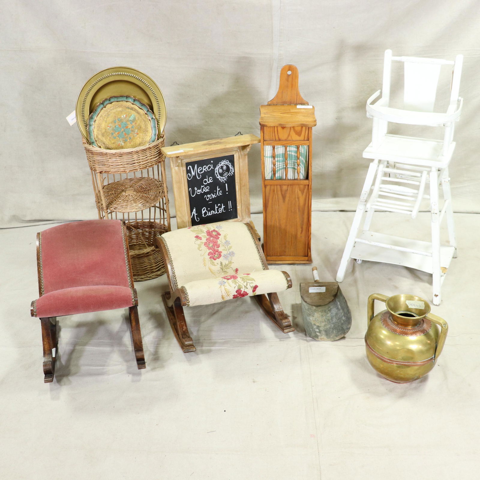 10pcs Assorted French Items - High Chair, Stools, Etc. (1 of 12)