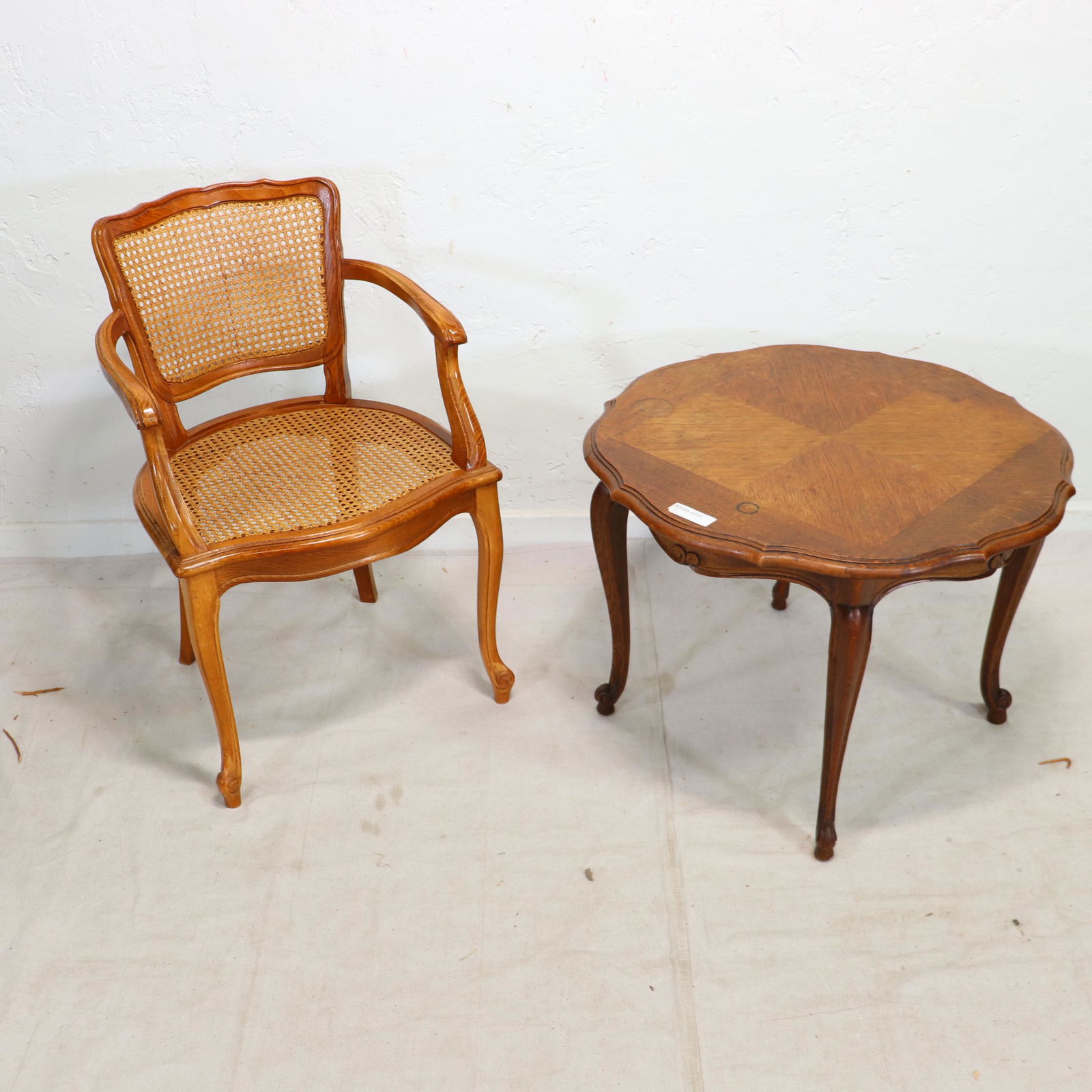 2pcs - French Round Side Table & Arm Chair (1 of 6)