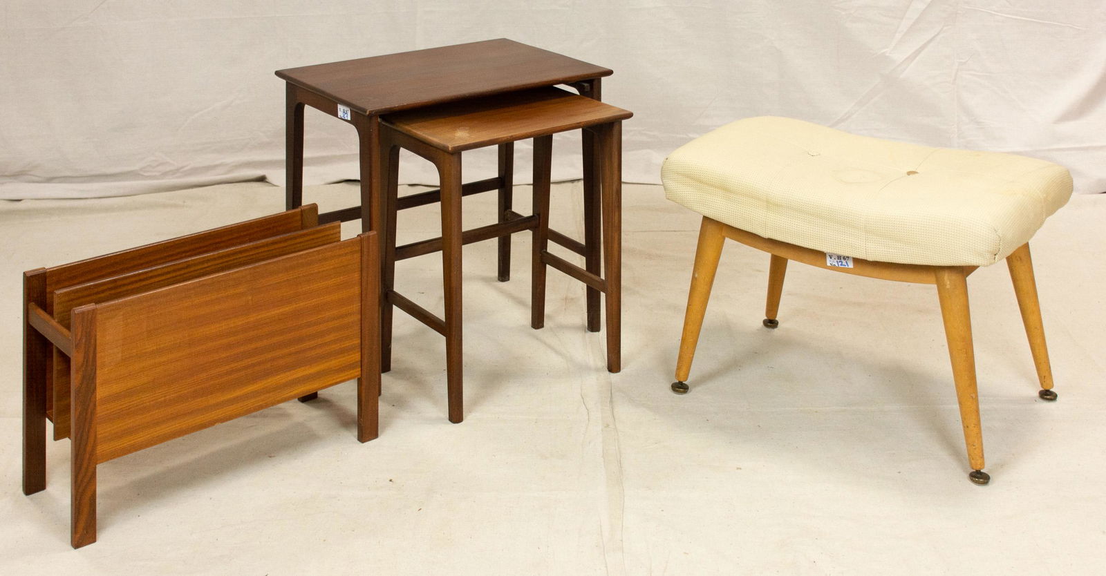 3pcs - Mid Century Modern Stool, Nest, Rack (1 of 1)