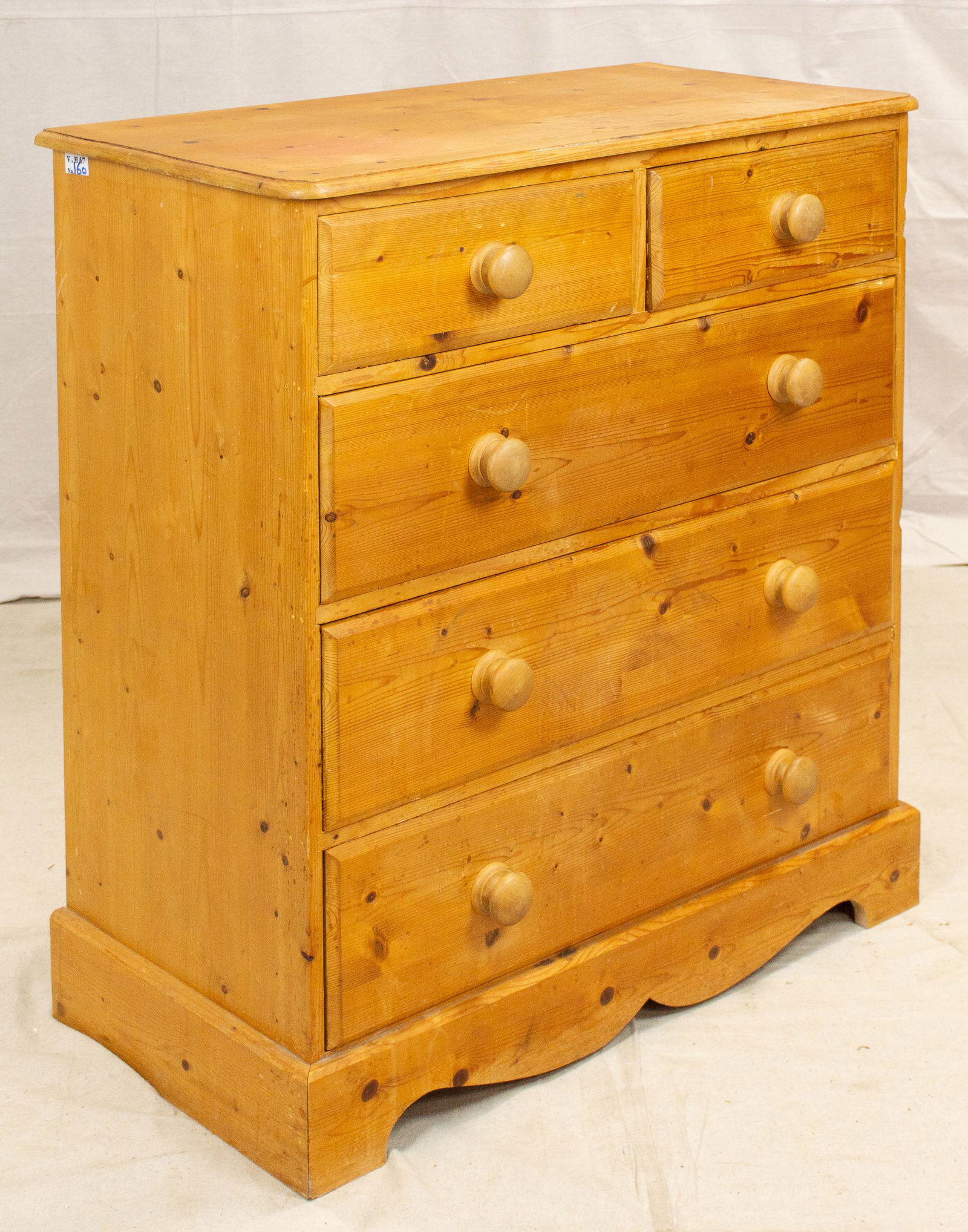 English Pine 19th Century 5 Drawer Chest (1 of 3)