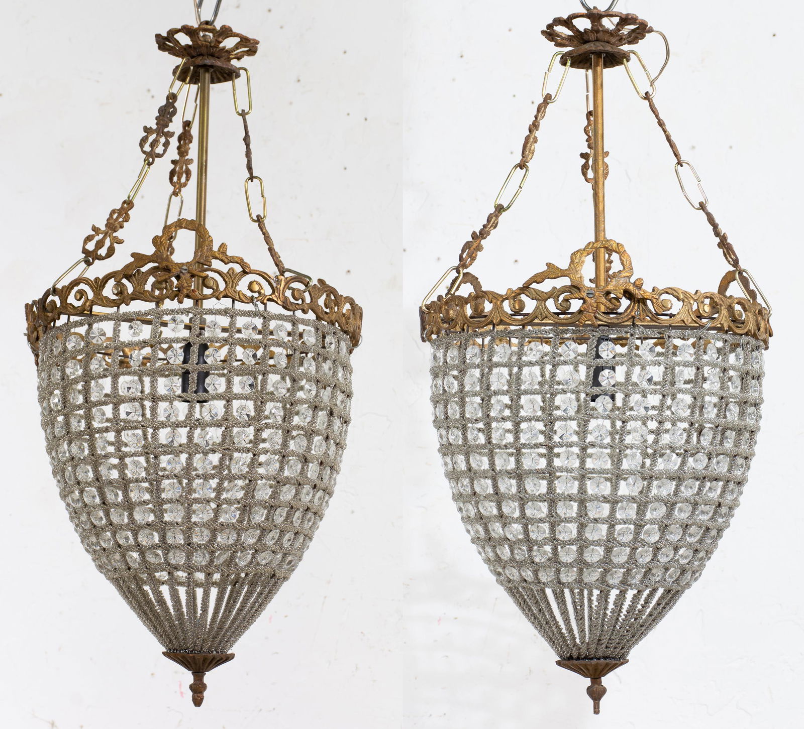 Pair Empire Style Chandeliers (1 of 3)