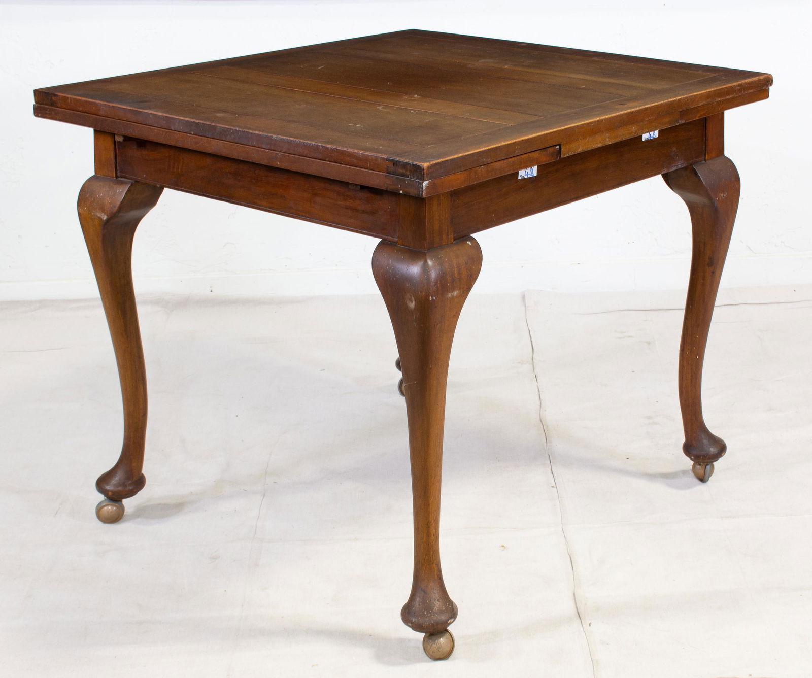 Mahogany Draw Leaf Table On Casters (1 of 2)