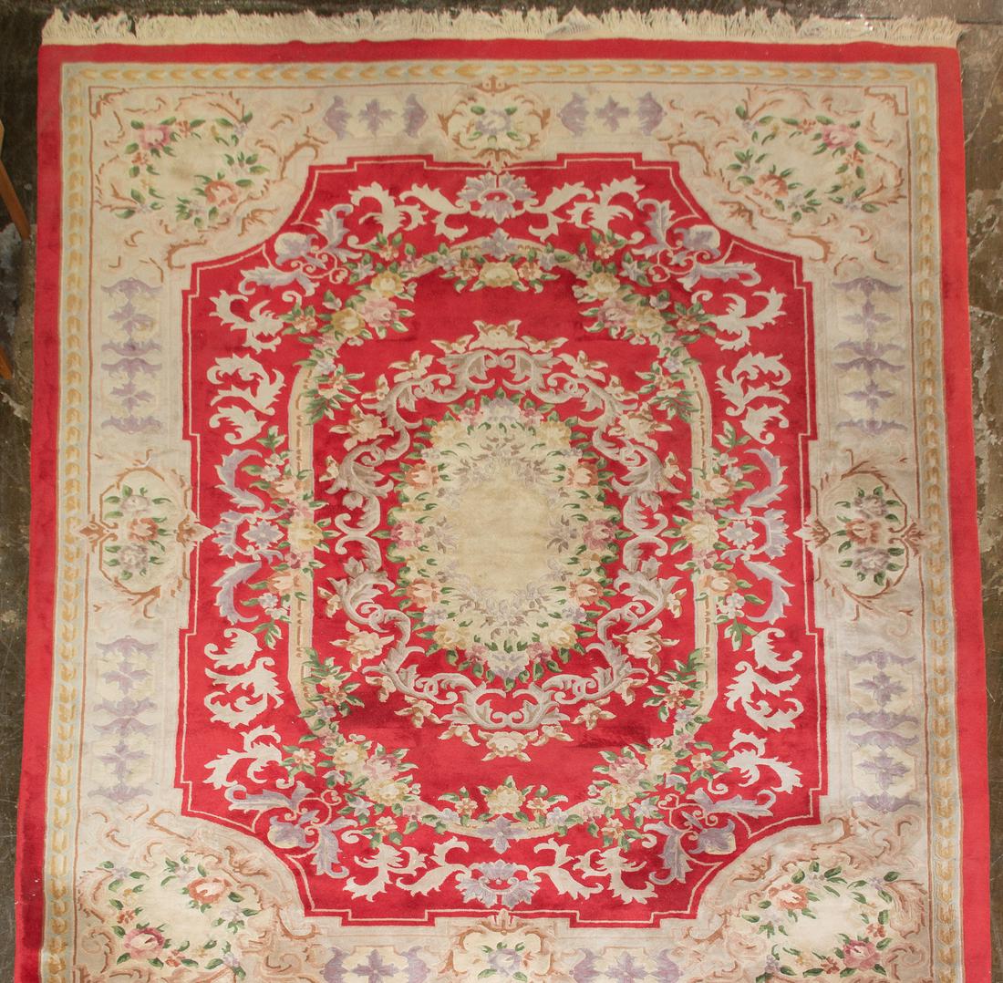 Large Red / White European Room Size Rug (1 of 4)