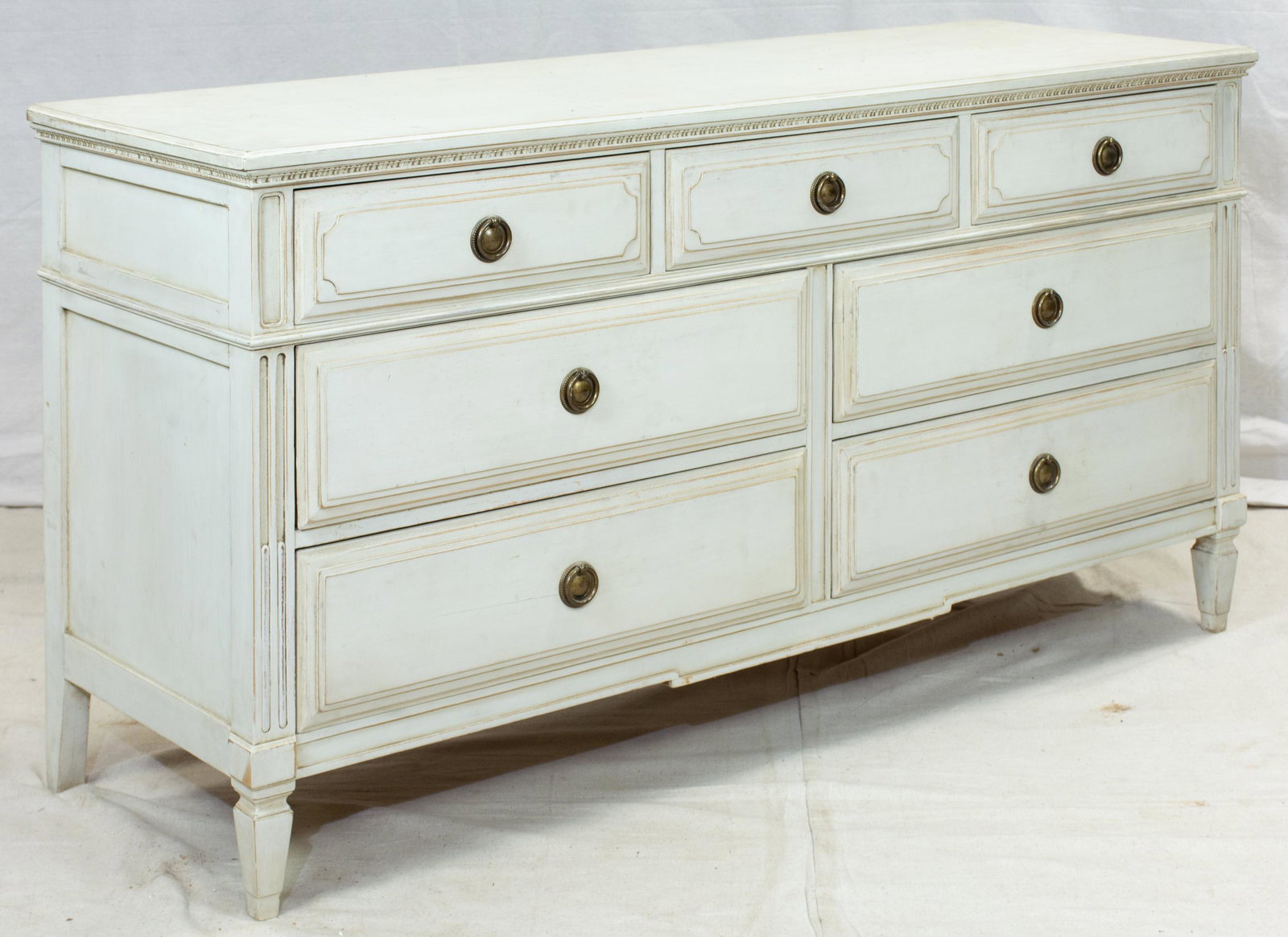 Painted Swedish Gustavian Style Dresser / Chest (1 of 3)